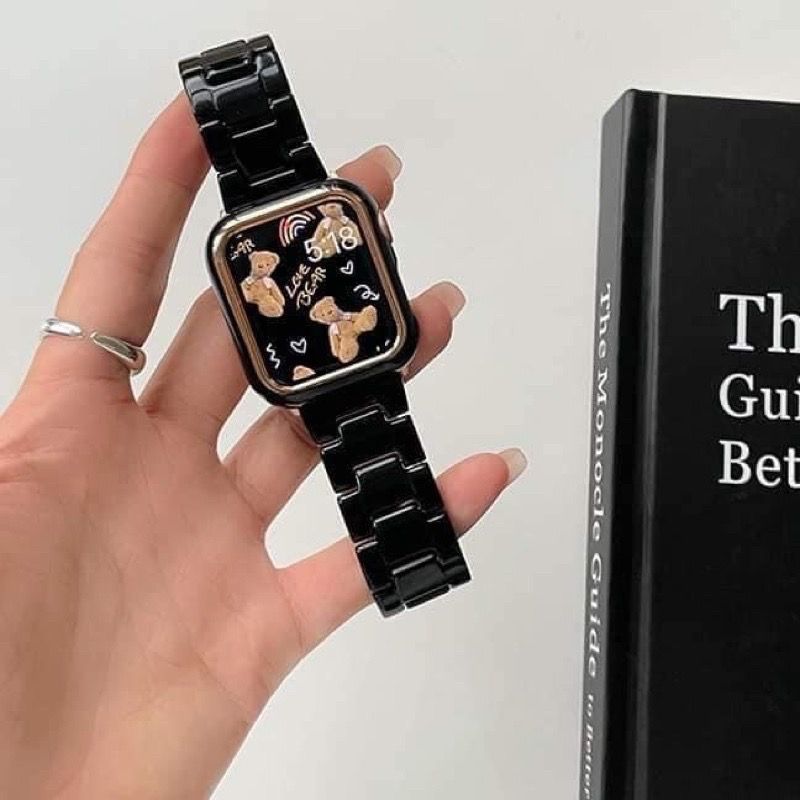 新款現貨 韓系 樹脂錶帶 Apple Watch 錶帶+鏡面錶殼 贈送錶殼 40/41mm 高雅 時尚 重量輕 三株樹脂