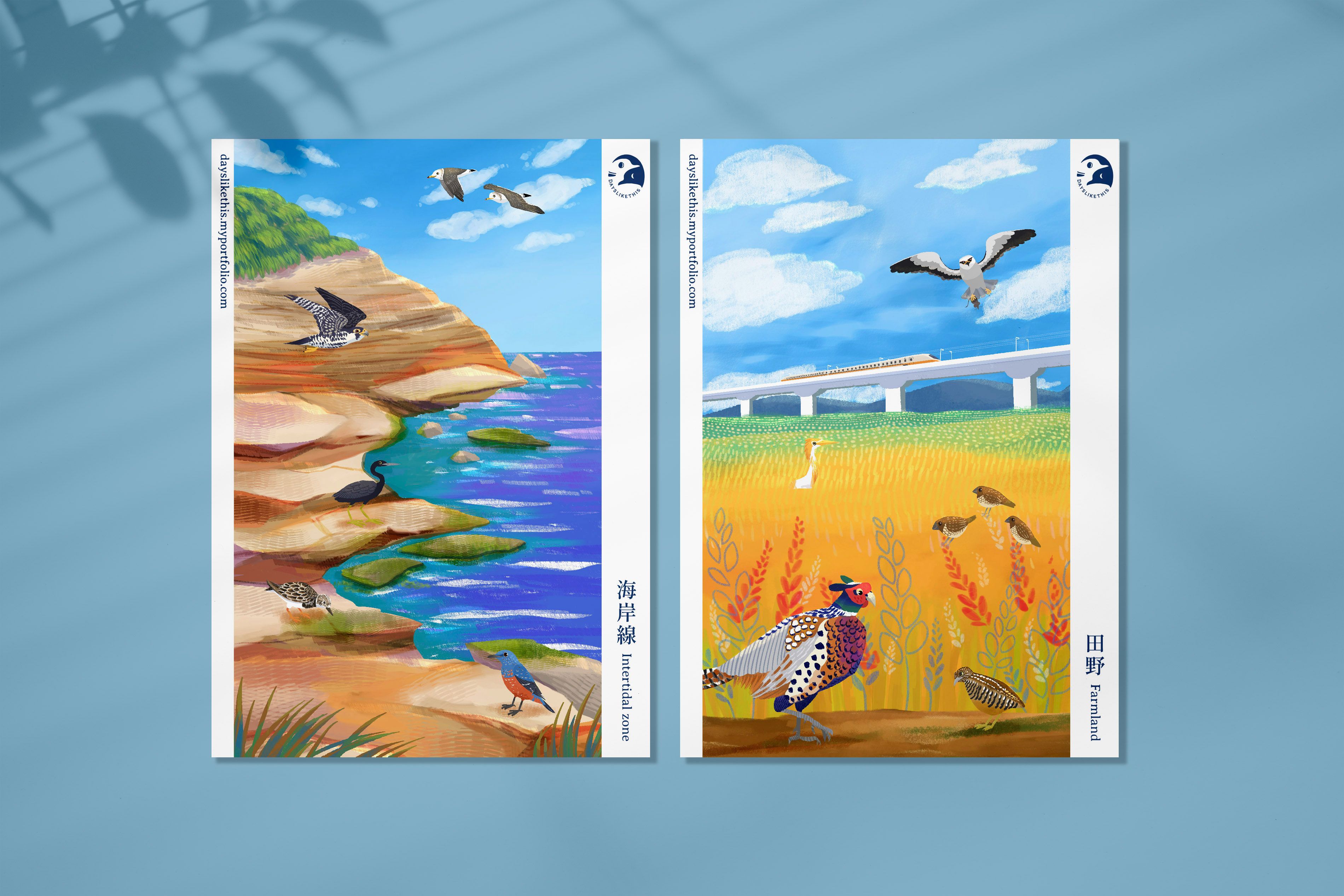 ［與鳥之間／與島之間］臺灣野鳥插畫明信片單售