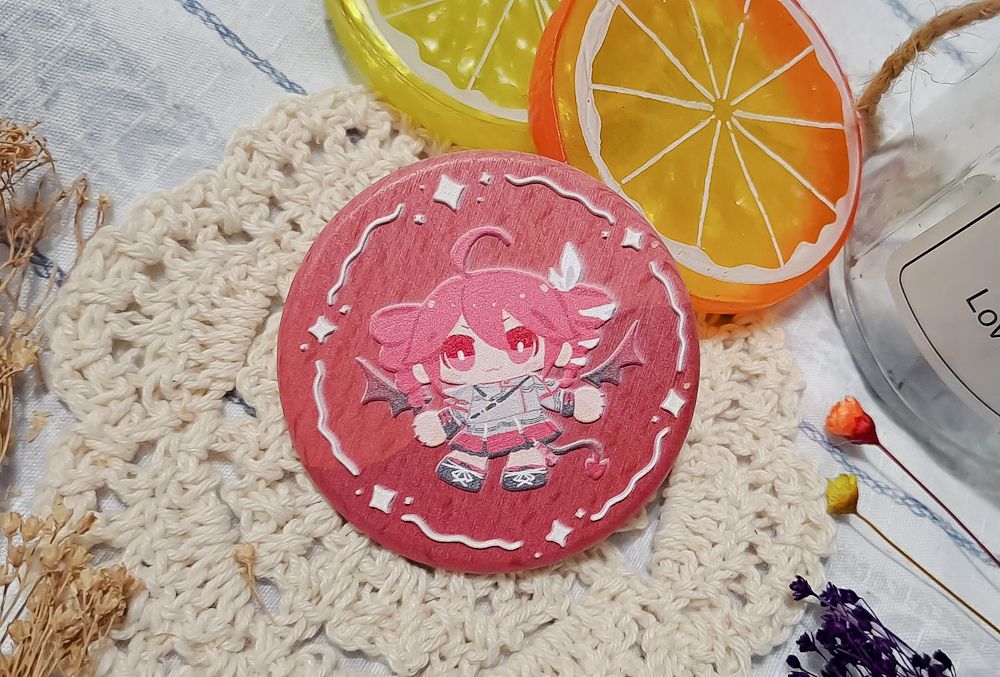 【UTAU】重音テトSV 5cm木片磁鐵 同人 重音TETO