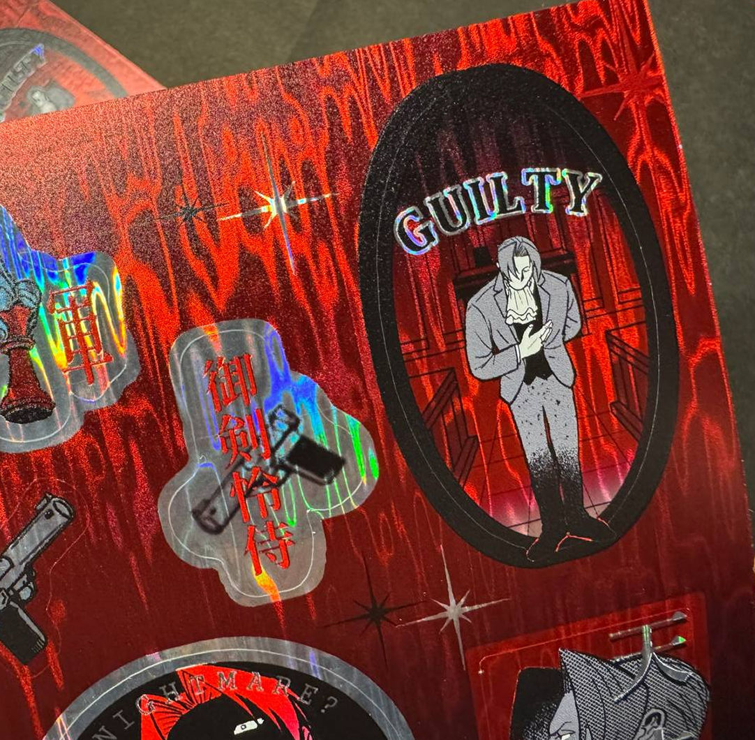 【逆轉裁判】御劍檢察官雷射貼紙（覆亮膜）