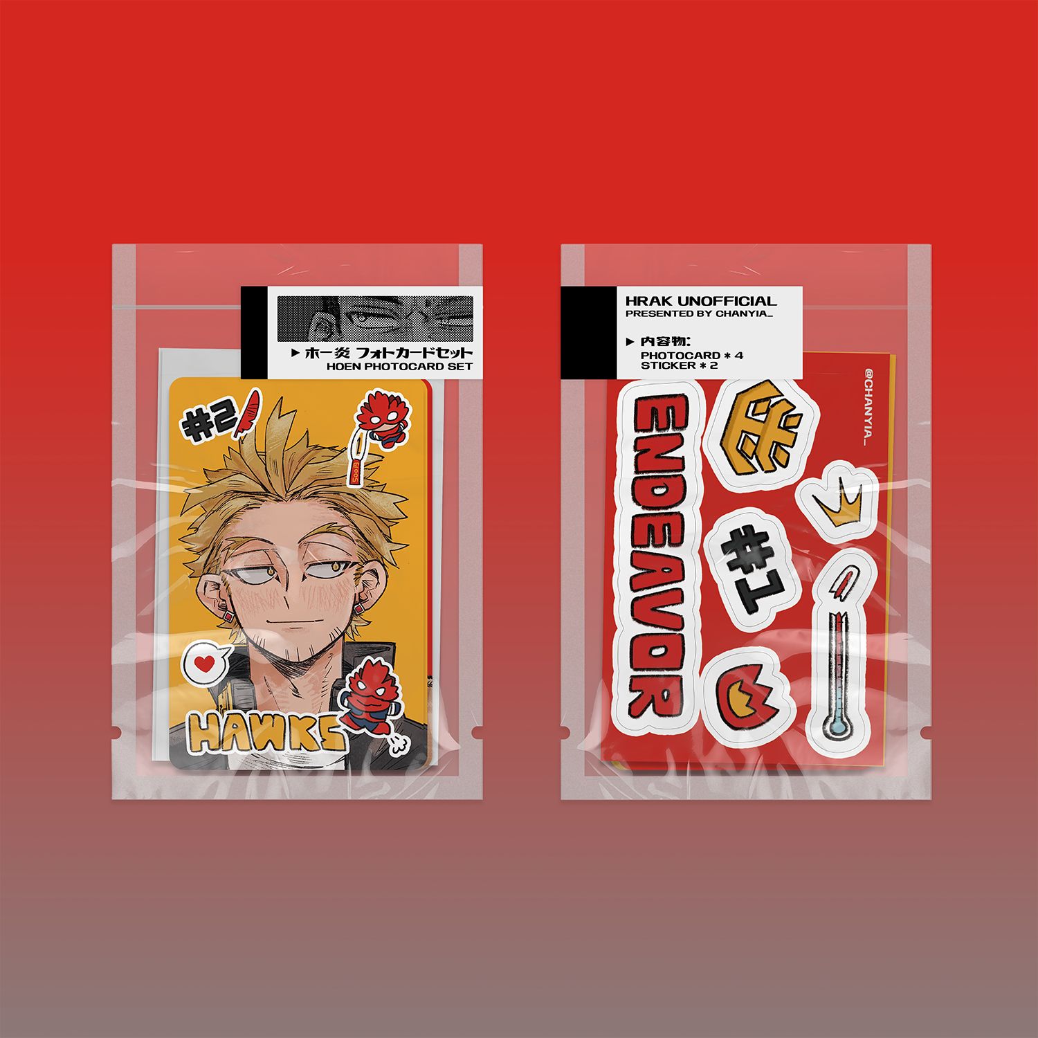 【MHA】（寄售） 霍炎小卡貼紙組