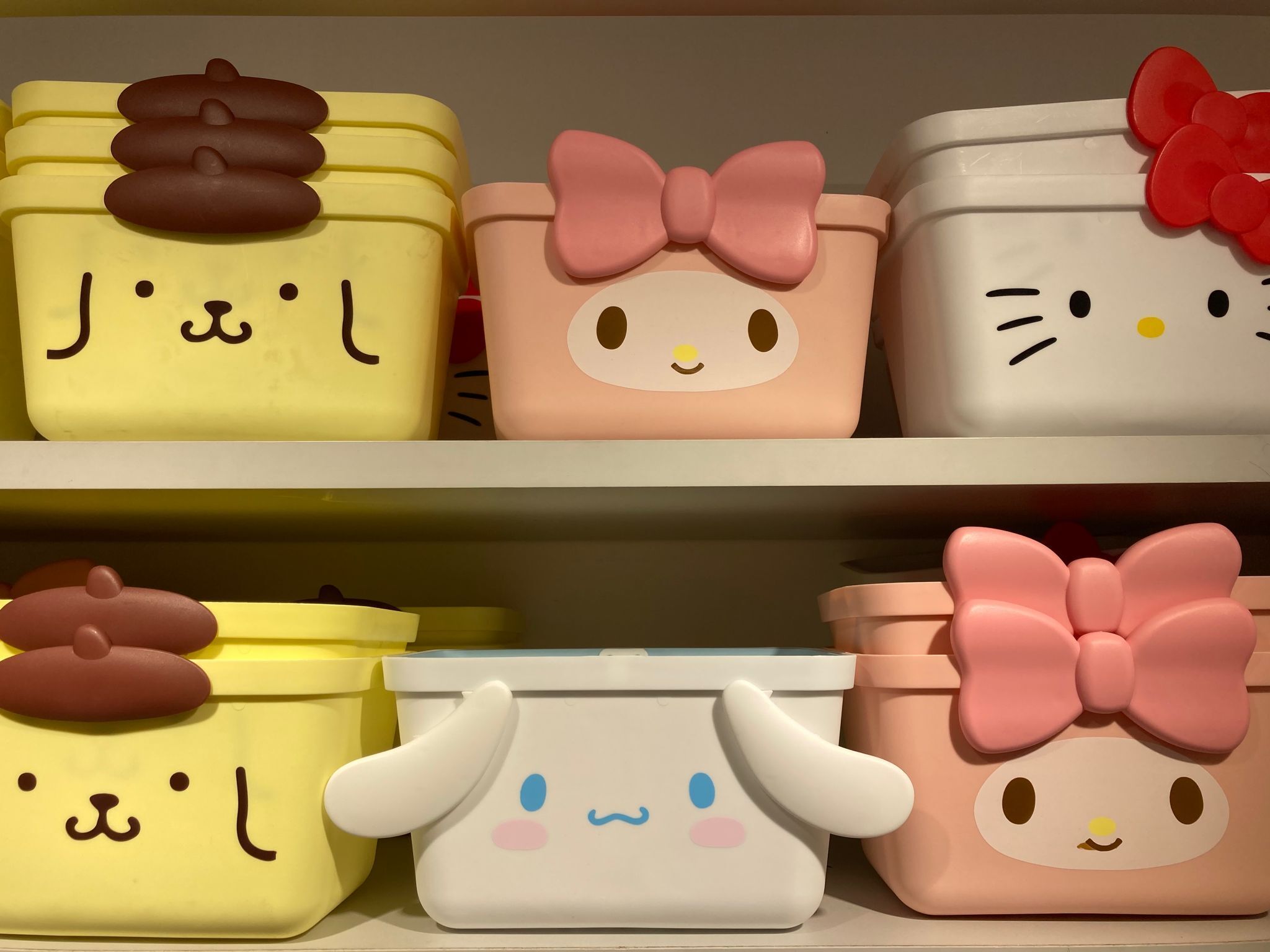 miniso 名創優品 三麗鷗系列 大耳狗  布丁狗  Kitty 收納 手提籃