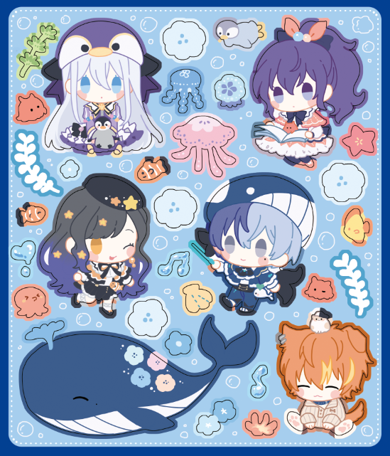 海洋樂隊滿版半斷貼紙