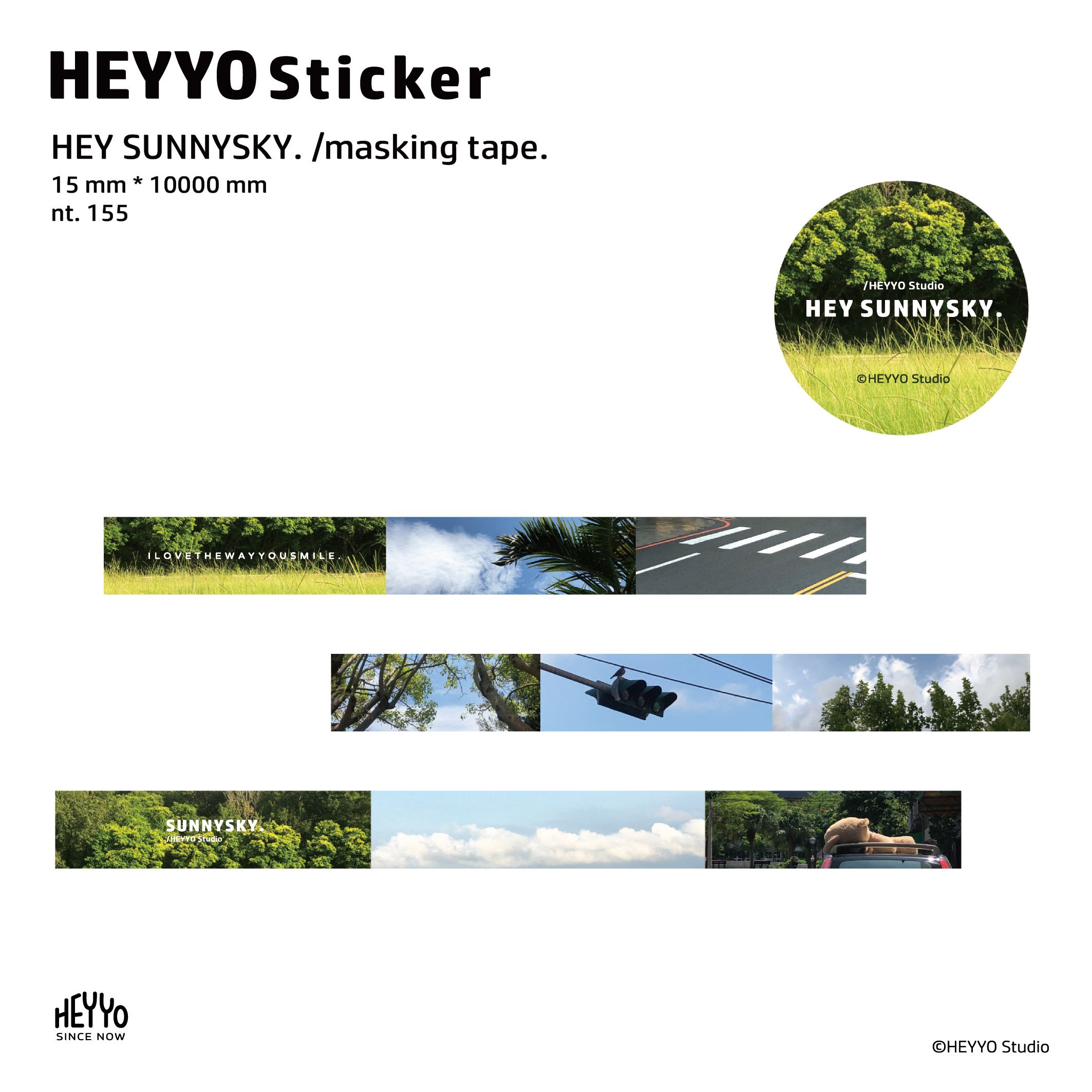 HEY SUNNYSKY. /masking tape. 紙膠帶 | HEYYO Design