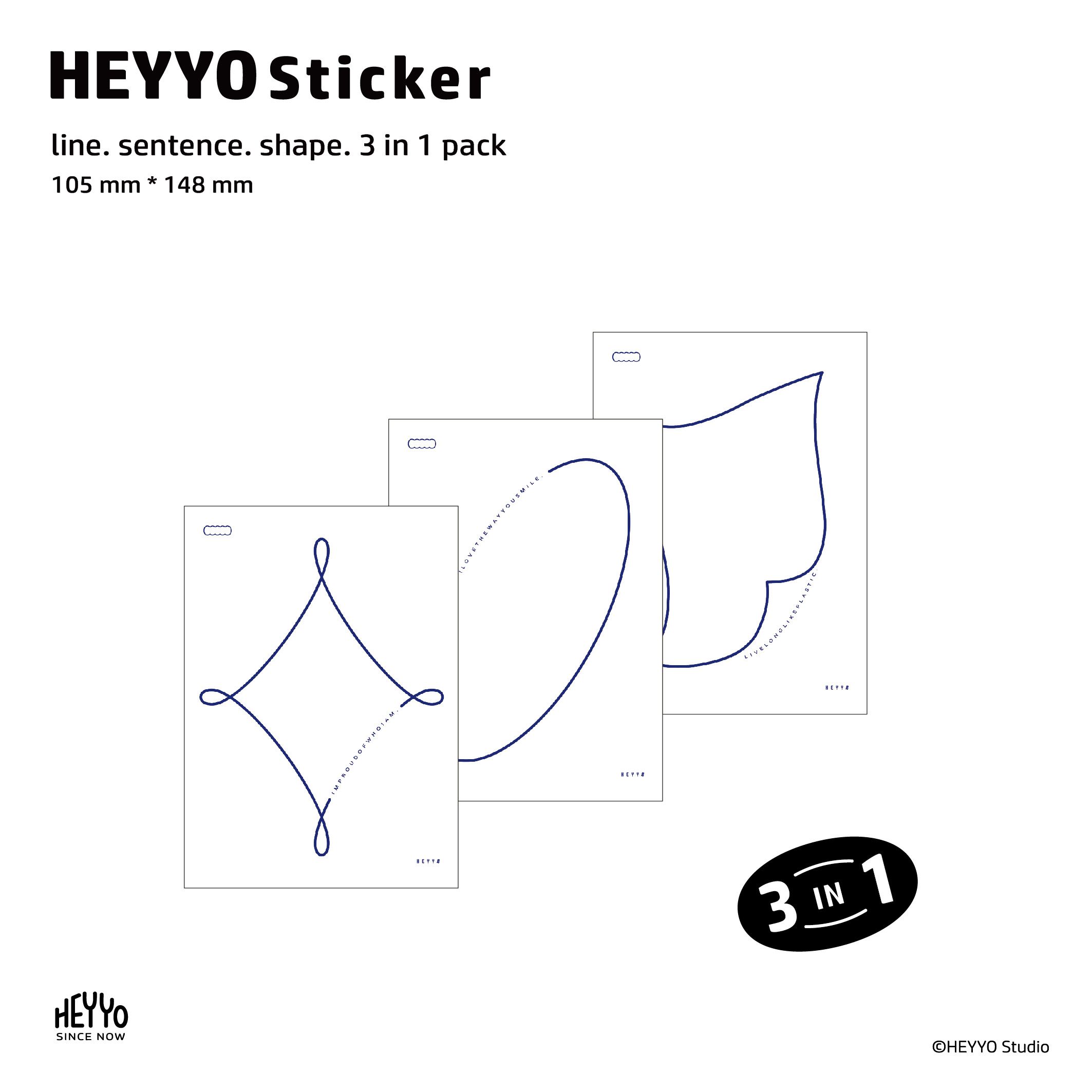 line. sentence. shape. 線條明信片｜HEYYO Design