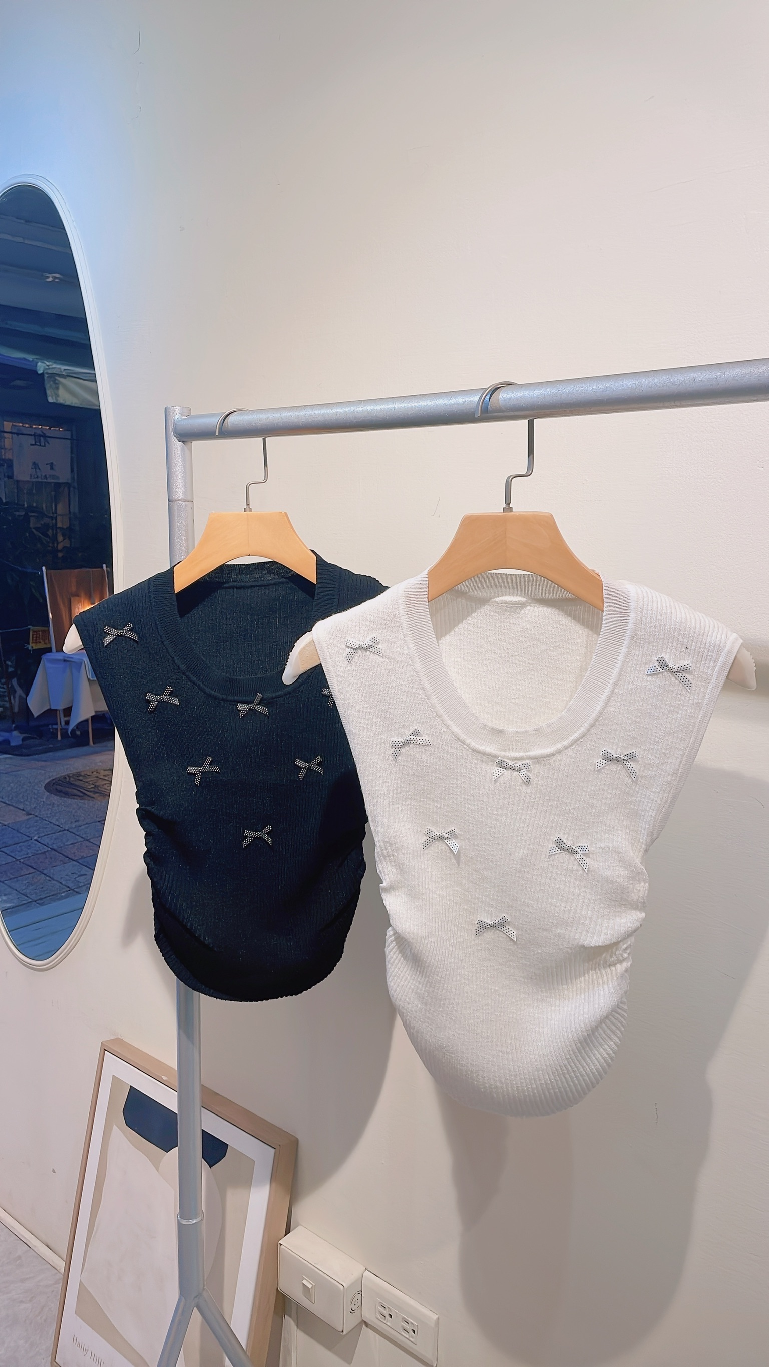 滿版蝴蝶結針織背心