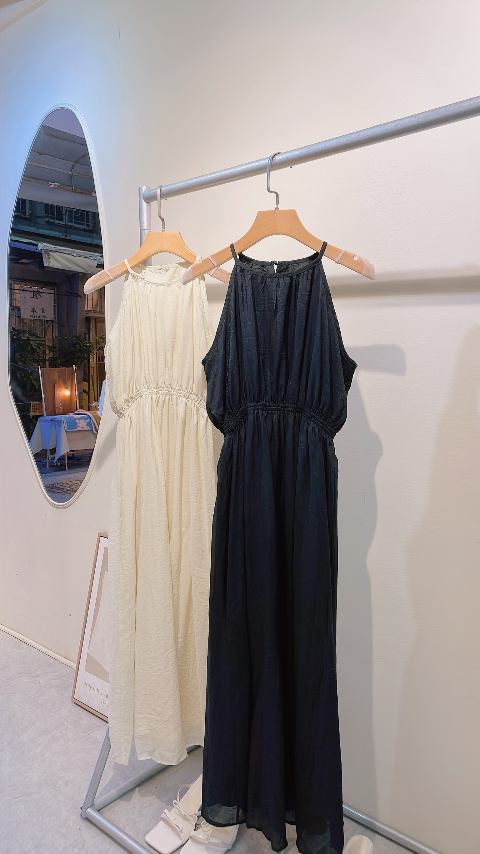 棉麻度假開洞造型長洋