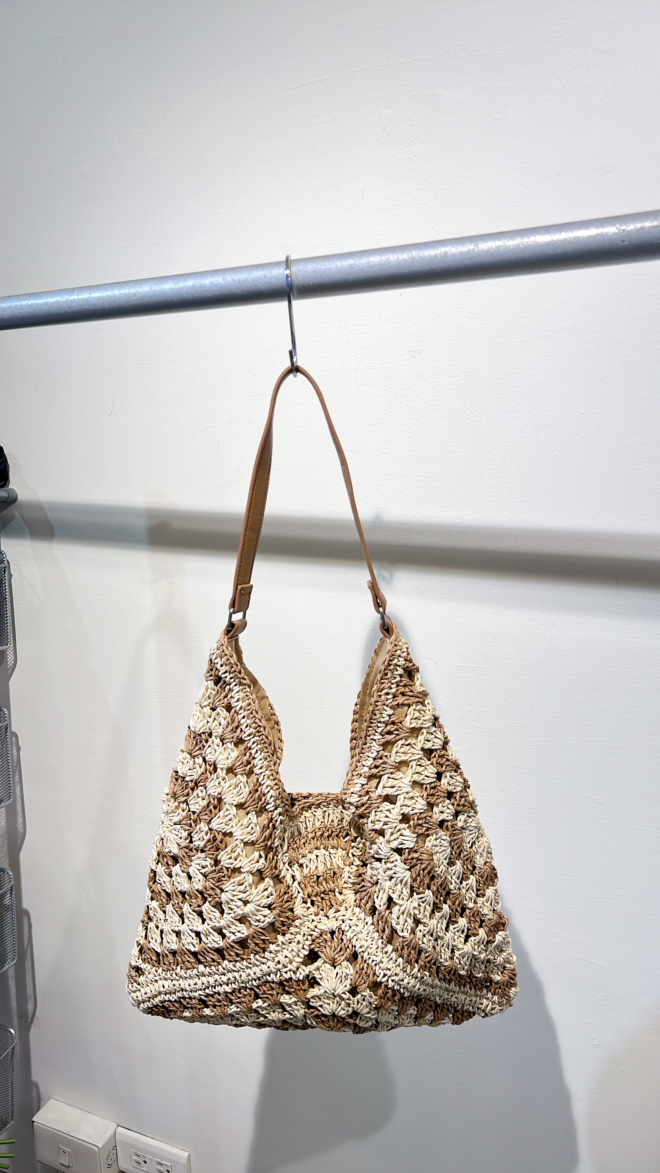 草編渡假肩背包