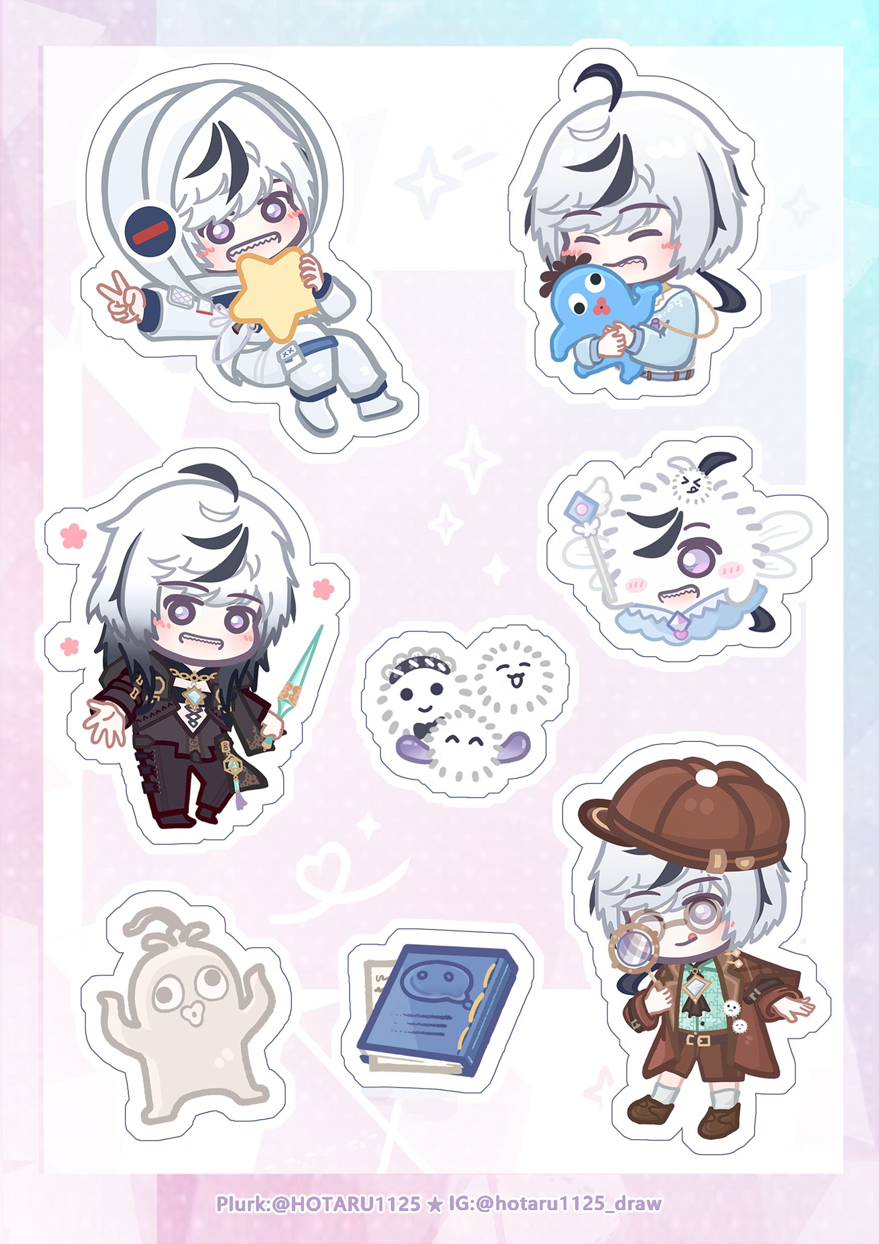【新世界狂歡】第二彈☆布儡單人☆銀河膜半斷貼紙