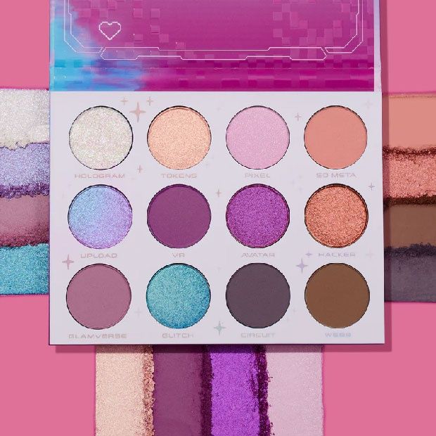 現👾 Mariale x ColourPop 網紅聯名系列 12色眼影盤 電玩風 y2k 唇膏 臉部貼鑽 眼線 紫色系