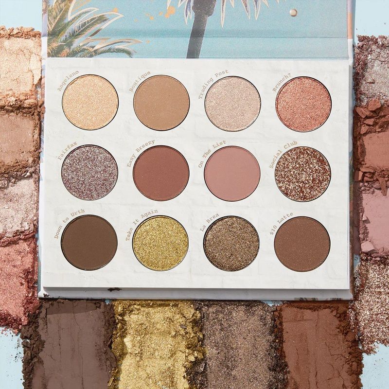 ColourPop  12色眼影盤 off melrose 金色 大地色 夏日眼影盤 顯色 霧面 珠光 閃片 日常眼影