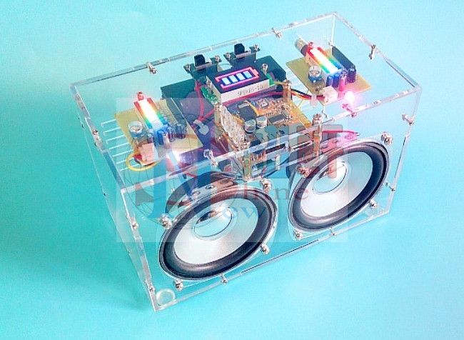 雙3 吋5W 銀色喇叭藍牙小音箱電腦音箱成品可放在車上 可插電腦 APP 可操控 