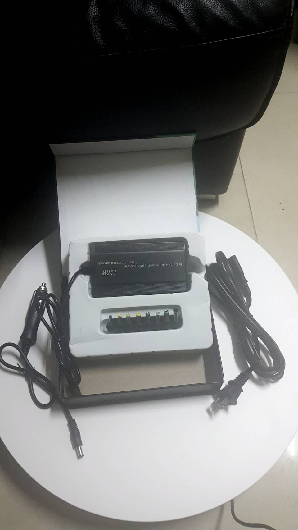 120W 車用和家用市電兩用電源適配器多功能筆記本電源充電器筆記本電源也可調節12V至24V