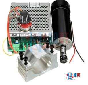 500W直徑52mm高速風冷主軸電機PCB雕刻機主軸ER11配專用電源