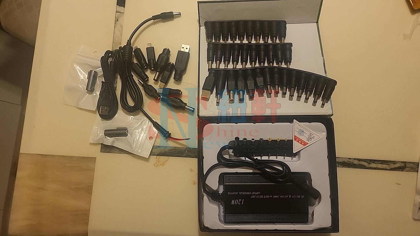 台中現貨120W 車用和家用 兩用電源適配器多功能筆記本電源充電器筆記本電源++46組轉接頭含華碩飛行堡壘手提轉接頭