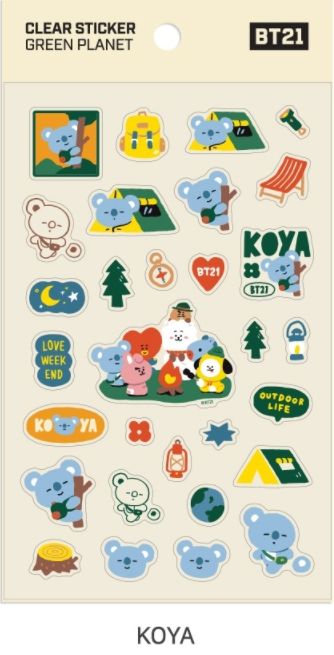 💜韓國正品 BT21 x Monopoly Plenet 野餐 小夥伴 貼紙