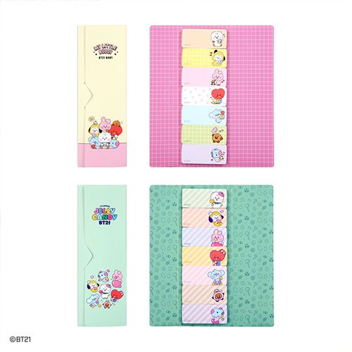 💜現貨 韓國正品 monopoly x BT21 新版寶寶標籤  索引便利貼 標籤便利貼