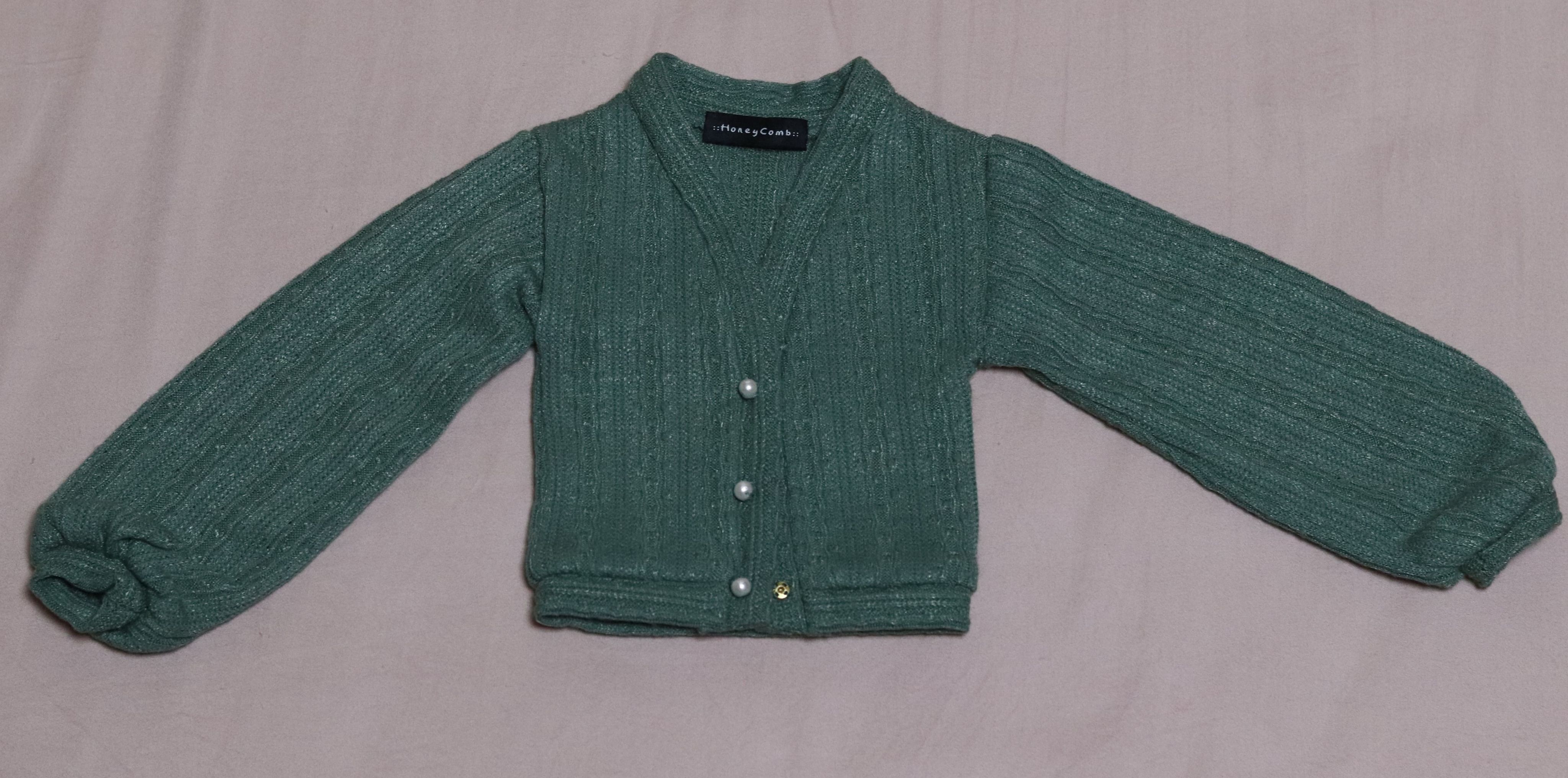 蜂巢-珍珠小麻花外套