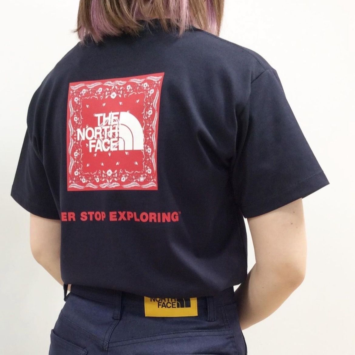 （預購）女版TheNorthFace變形蟲圖騰SquareLogoTee