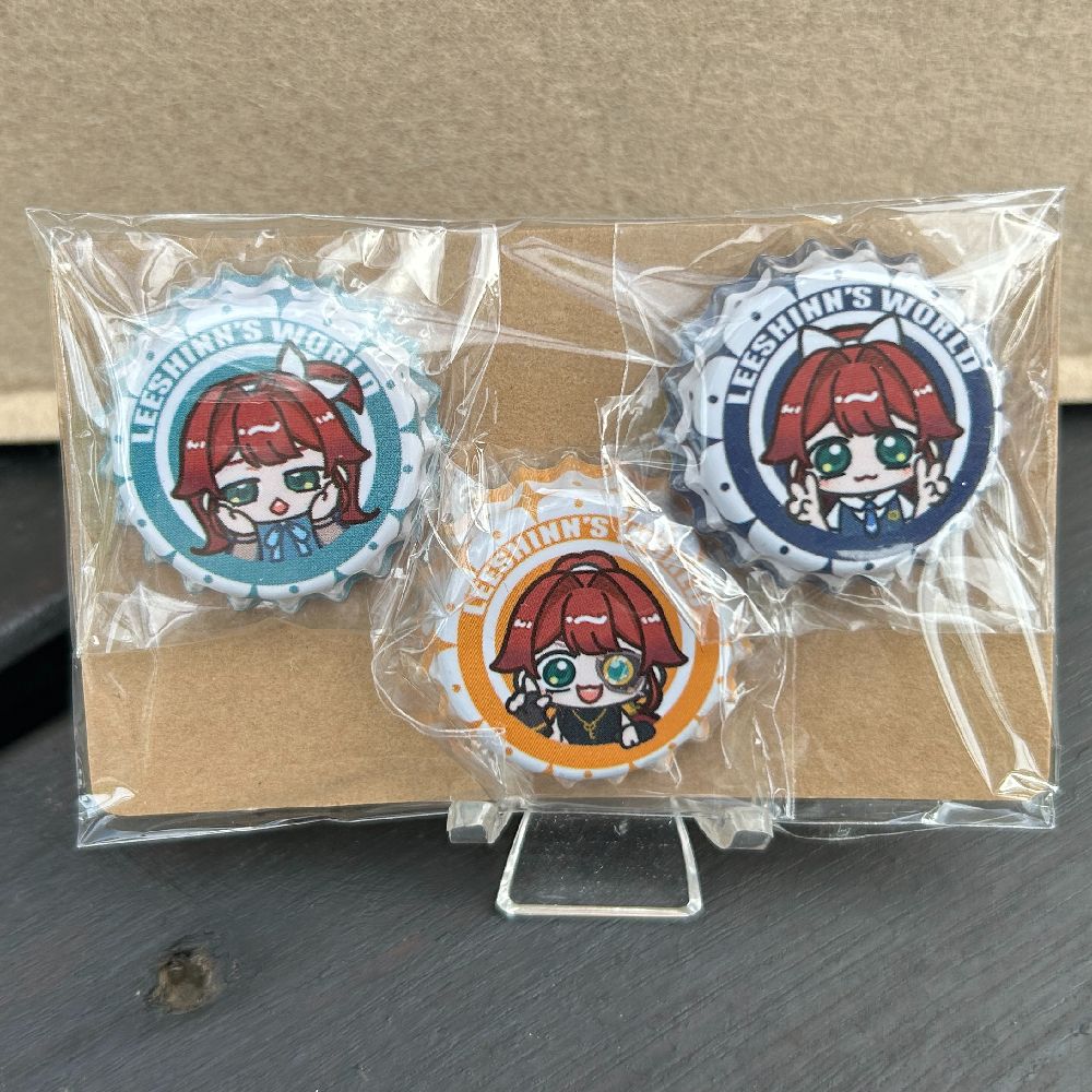 《現貨》【李迅】瓶蓋胸章三件組