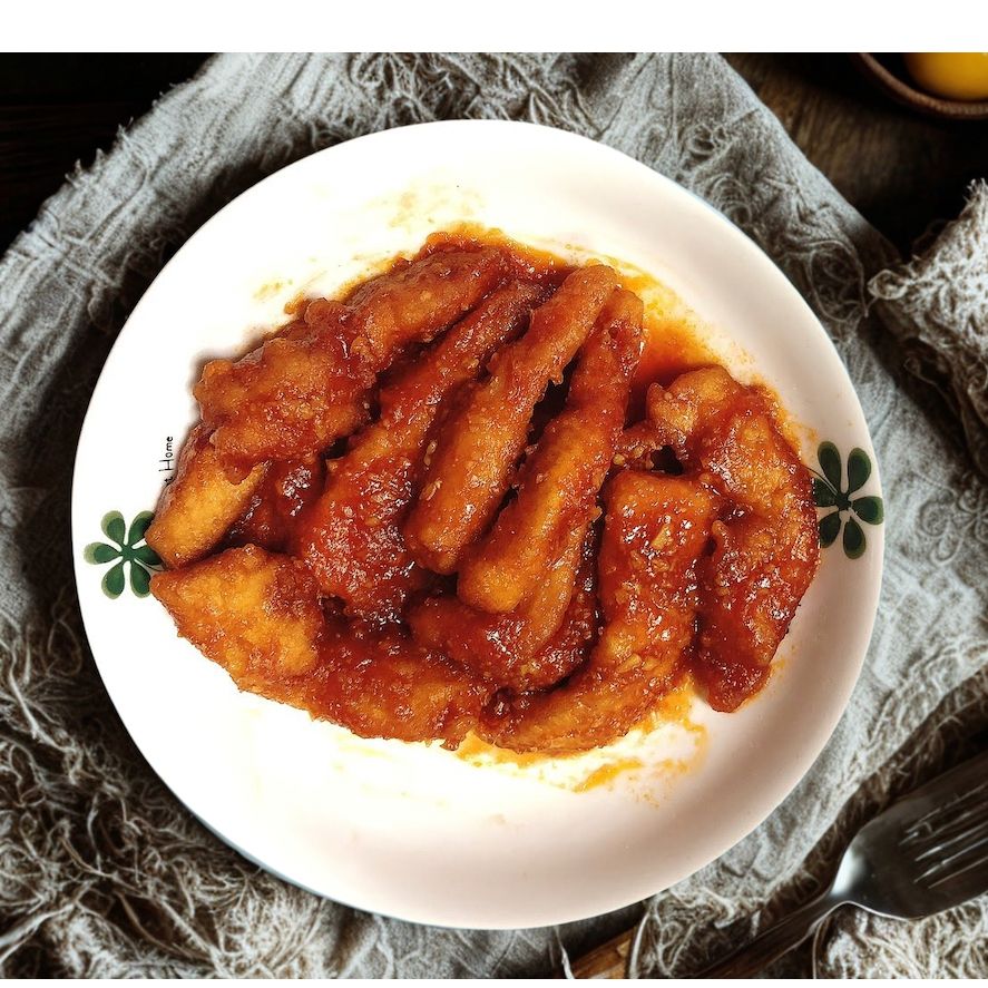 全心鮮魚丸＿糖醋虱目魚條（無刺）【總重量350g】加熱即可食用、調理包料理包