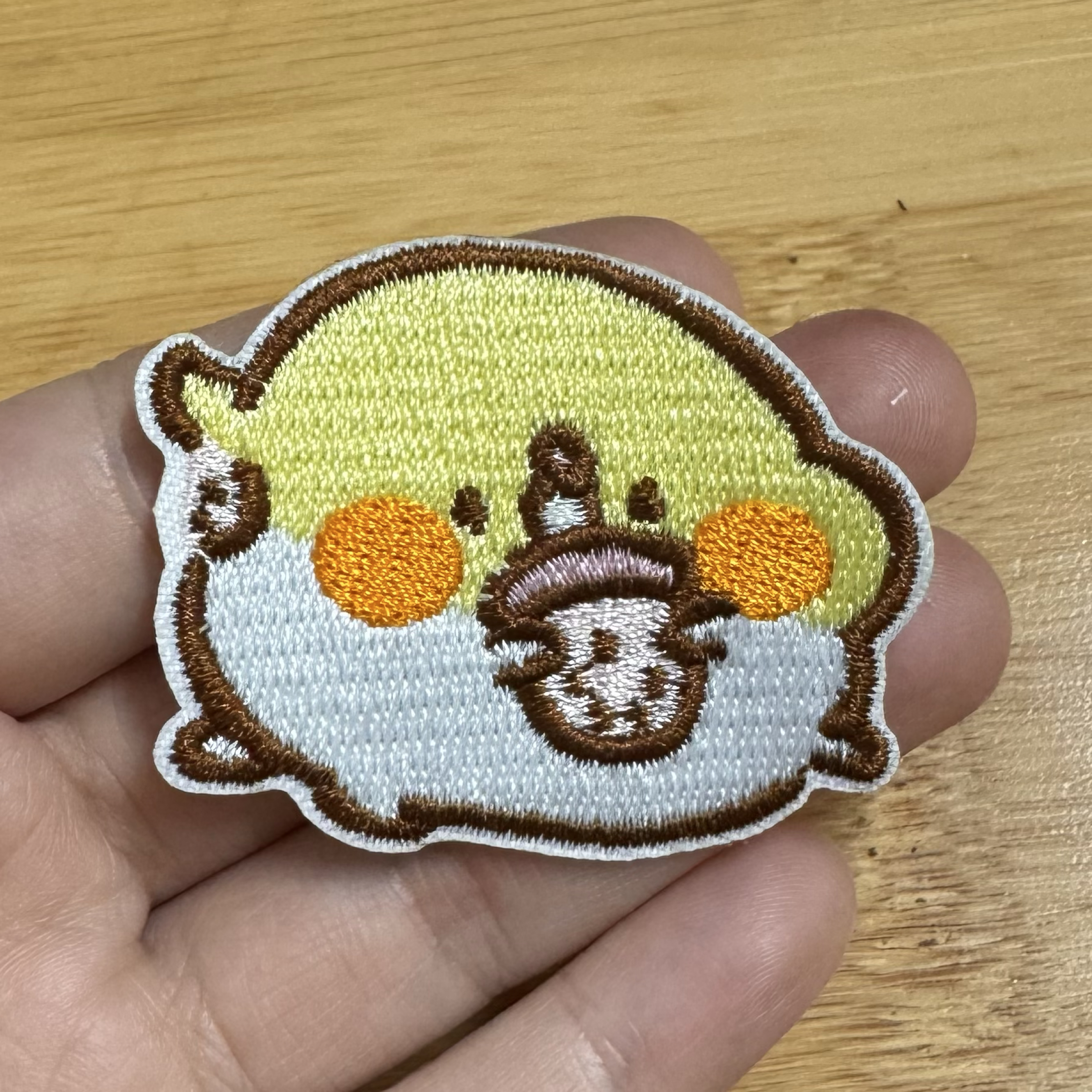 鳥事多原創-珍奶好好喝刺繡布貼