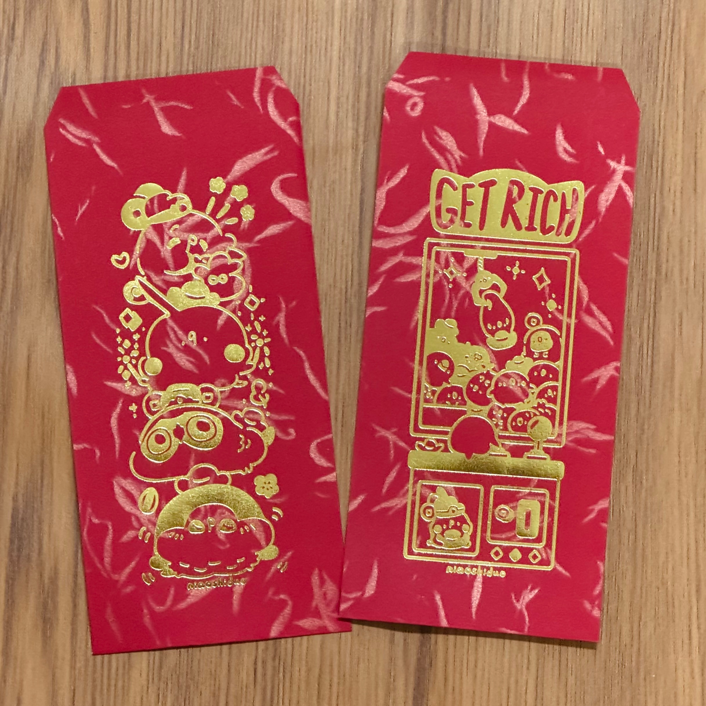 鳥事多原創-鳥寶燙金紅包袋六入套組