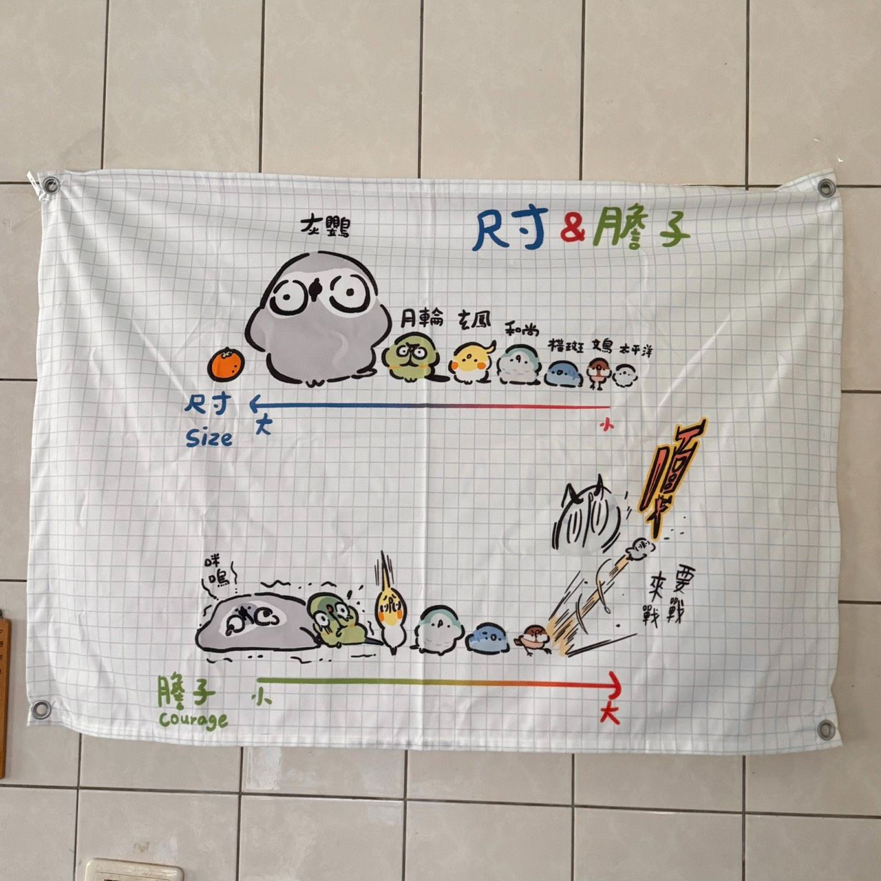 鳥事多原創-小鳥有膽掛布