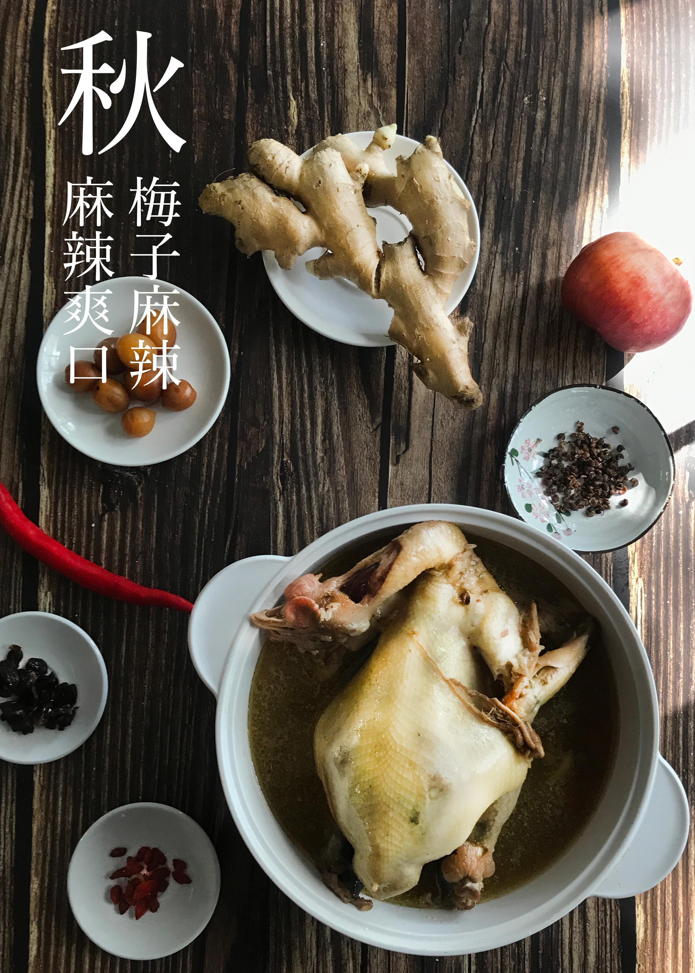 柴燒水果雞｜秋雞：梅子麻辣，酸辣爽口（點圖片會有詳細介紹喔～）｜半雞550元、全雞980元