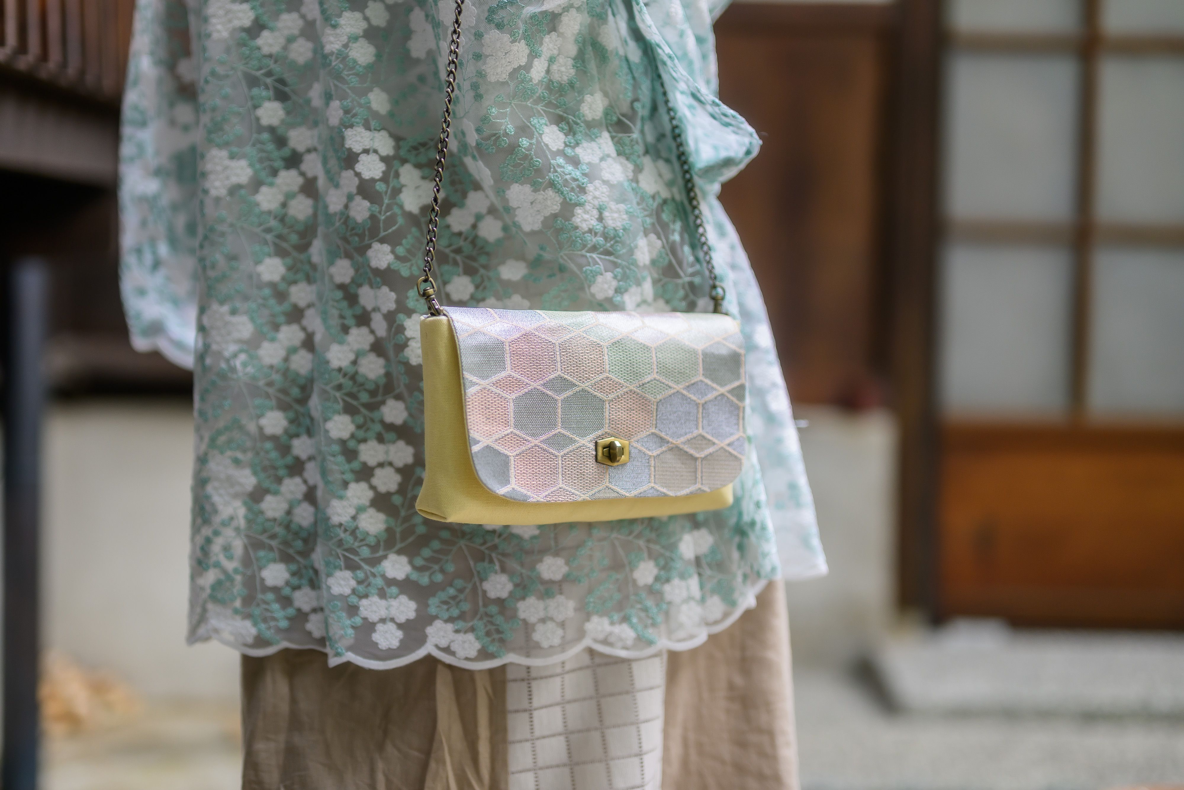 新品【光羽龜甲柄-和改】斜背包/肩背包/側背包/手機包