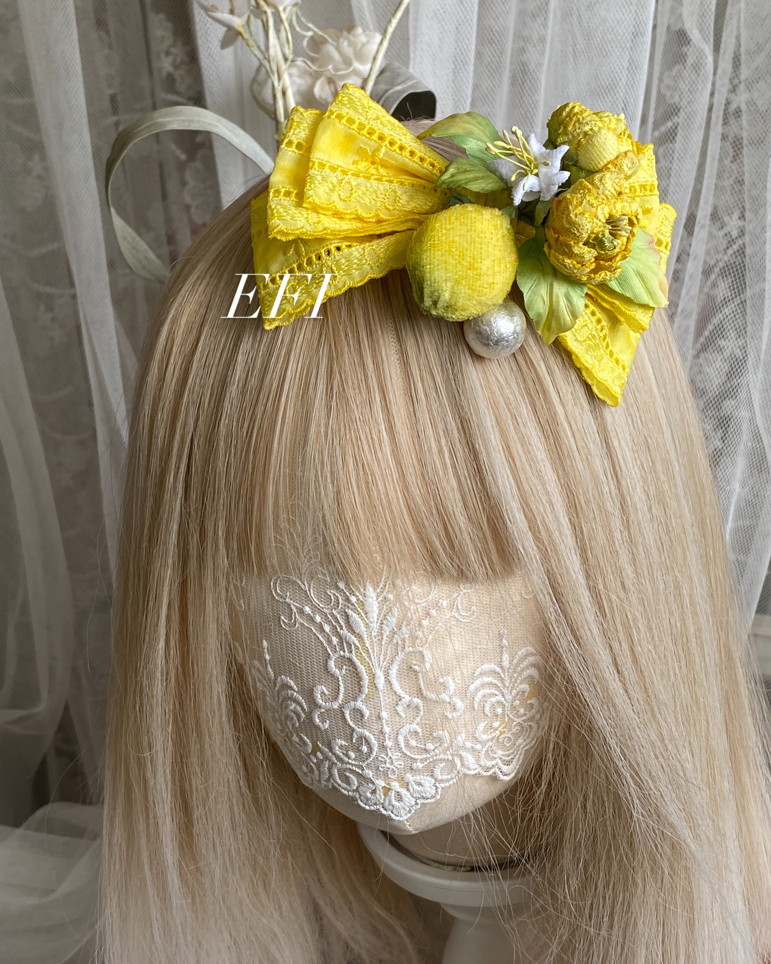 EFI]日式燙花創作髮飾-檸檬設計款