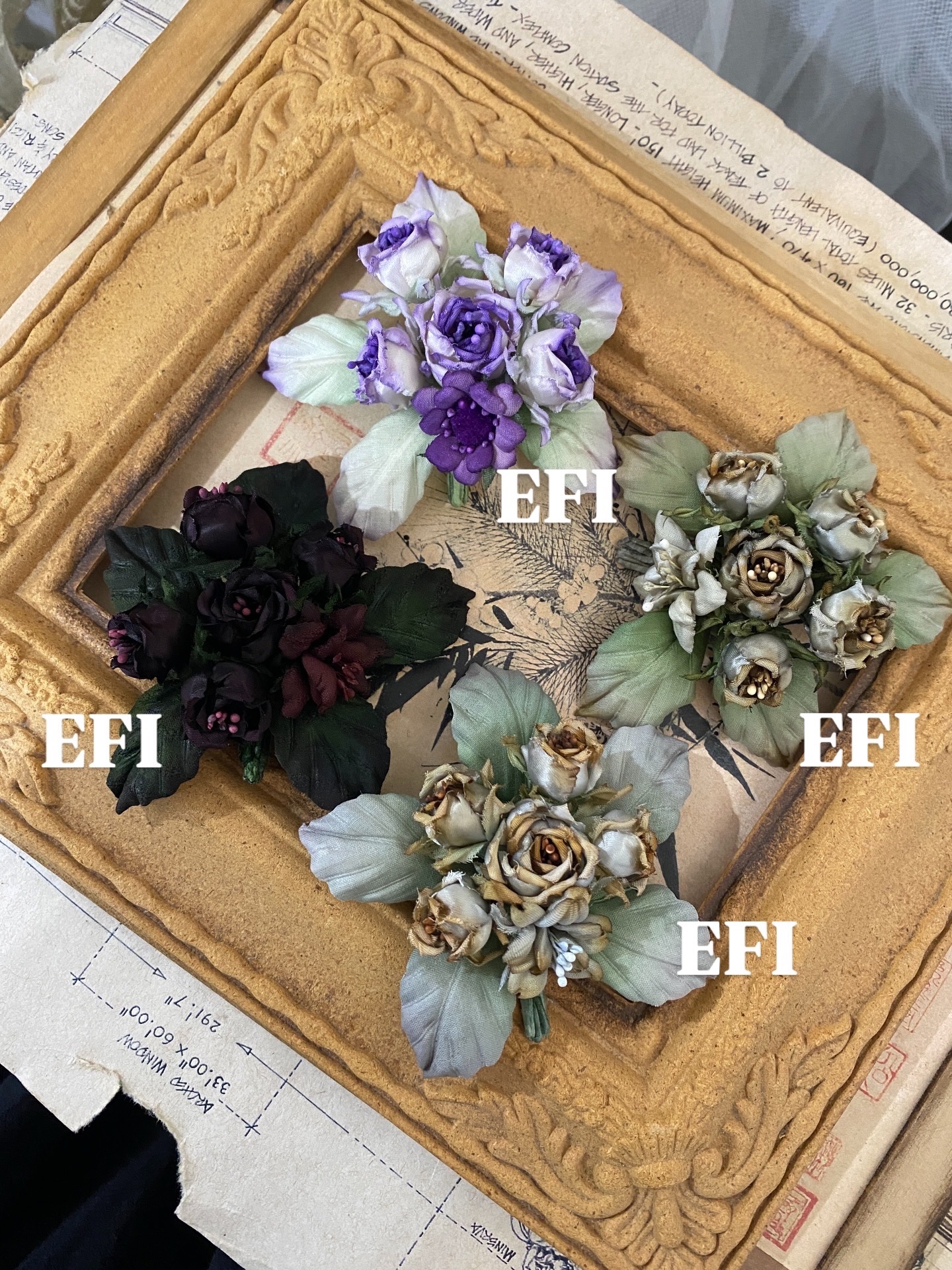 [EFI]花苞花束胸花-手工燙花