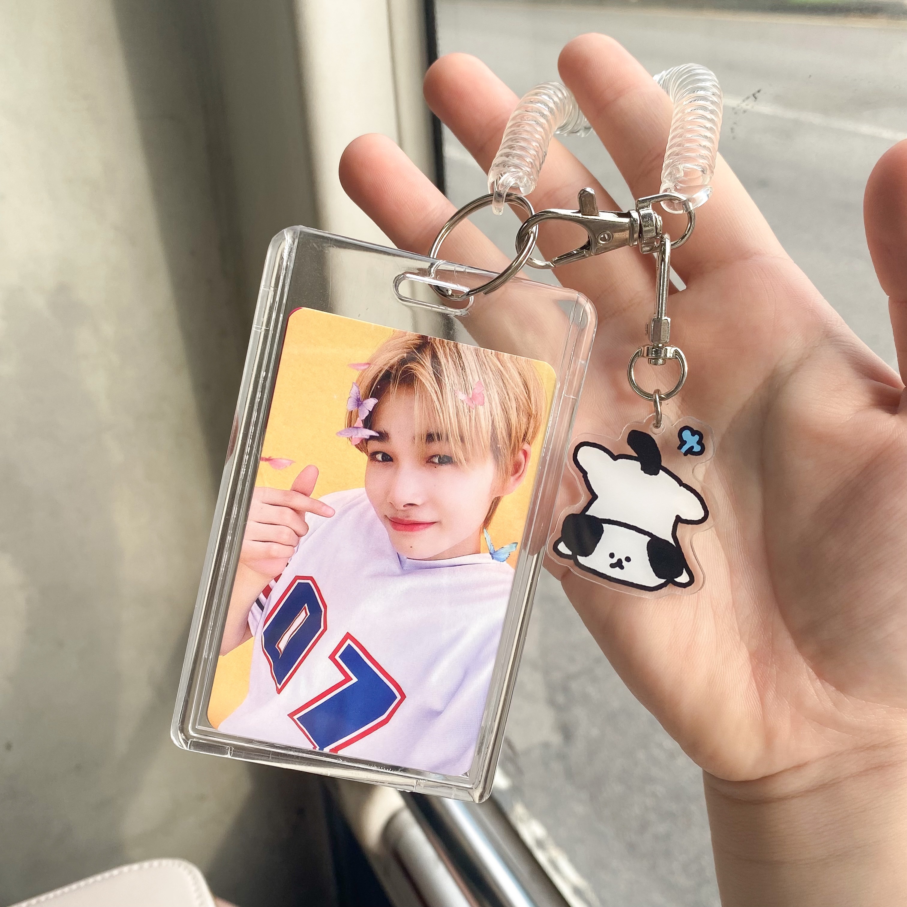 壓克力卡套（含小狗鑰匙圈＆彈簧圈）