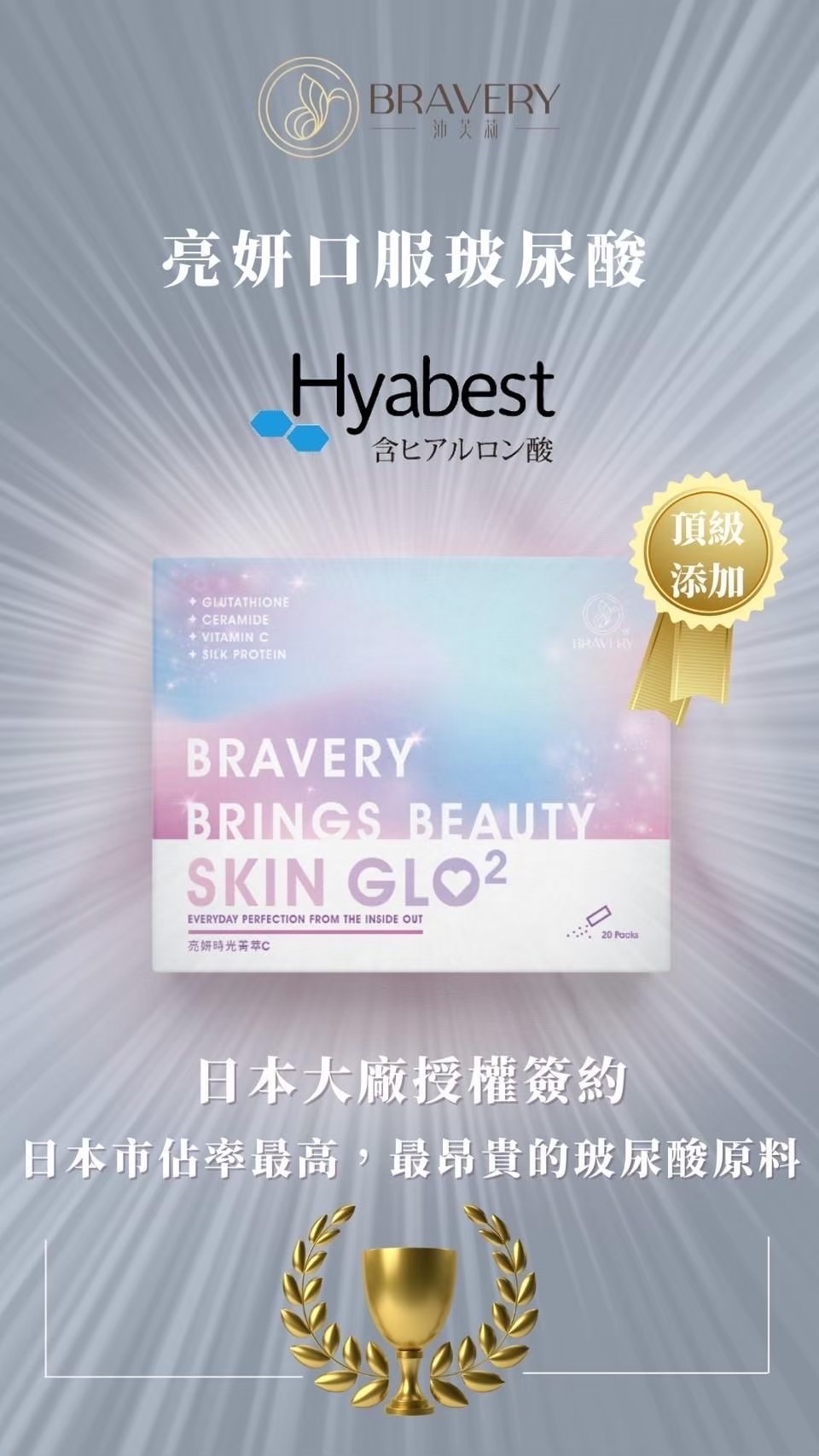 🏅SKIN GLO² 亮妍時光精萃C 玻尿酸 蠶絲膠原蛋白 亮妍口服玻尿酸✨