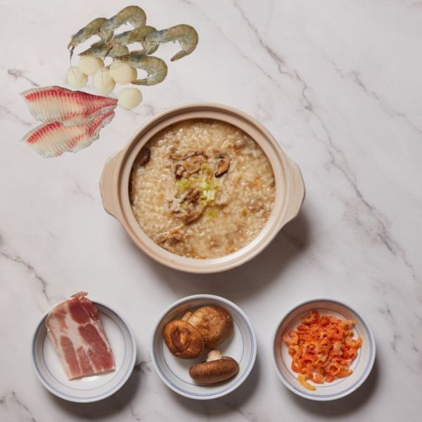 海鮮香菇鹹肉粥（3-4人份）