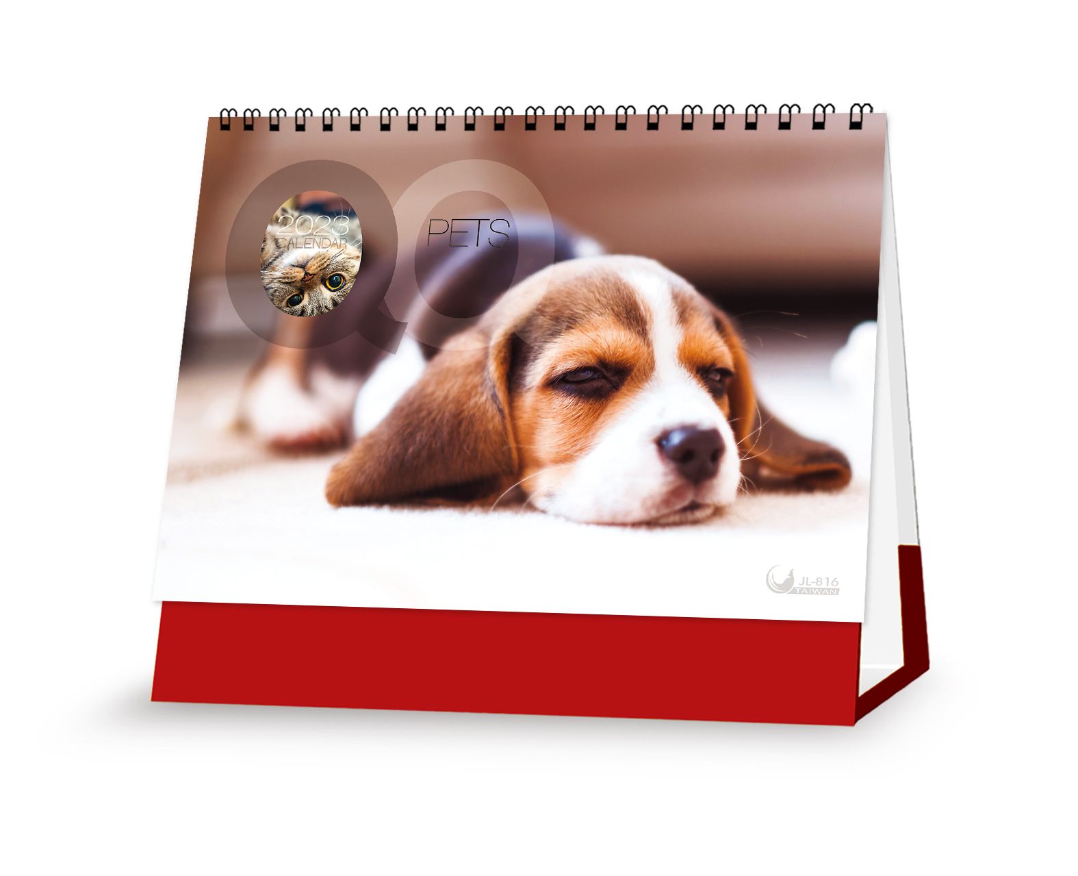 2023年誠品桌曆｜QQPETS｜質感內頁設計｜頂級雪面銅西｜台灣行事曆｜天堂鳥｜