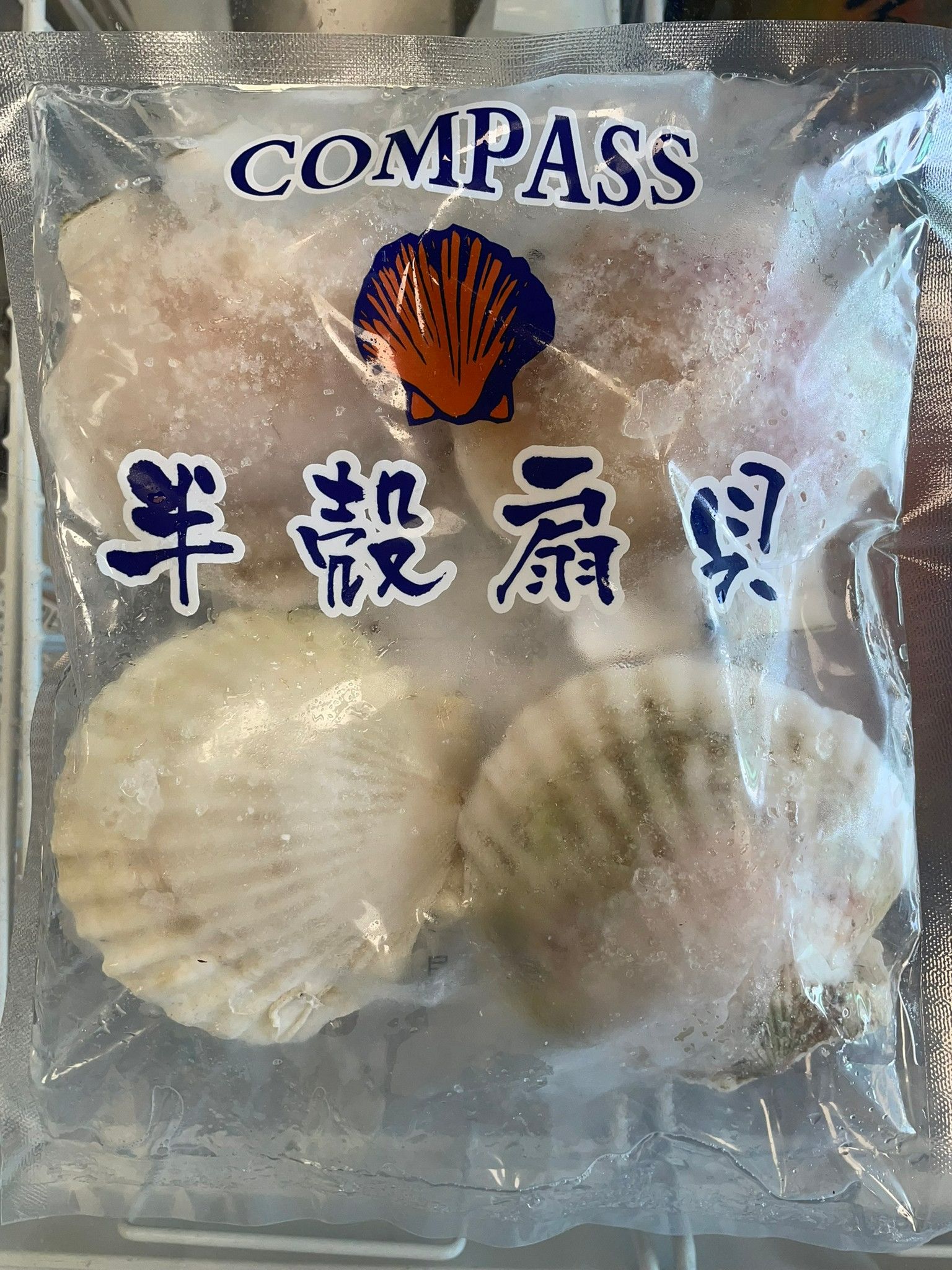 超大直徑9-10cm 半殼扇貝