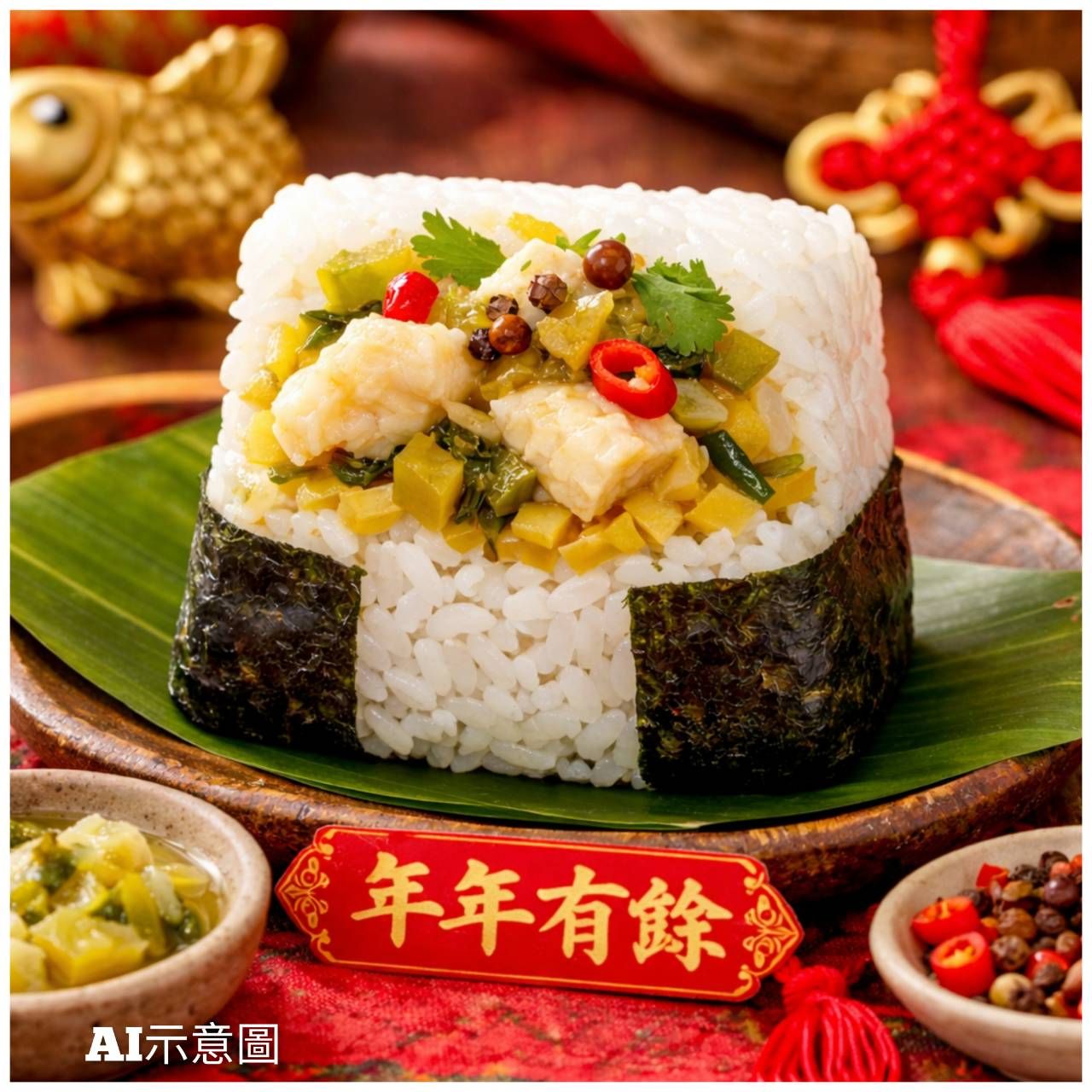 酸菜虞（全素）飯糰類任選5送1隨機