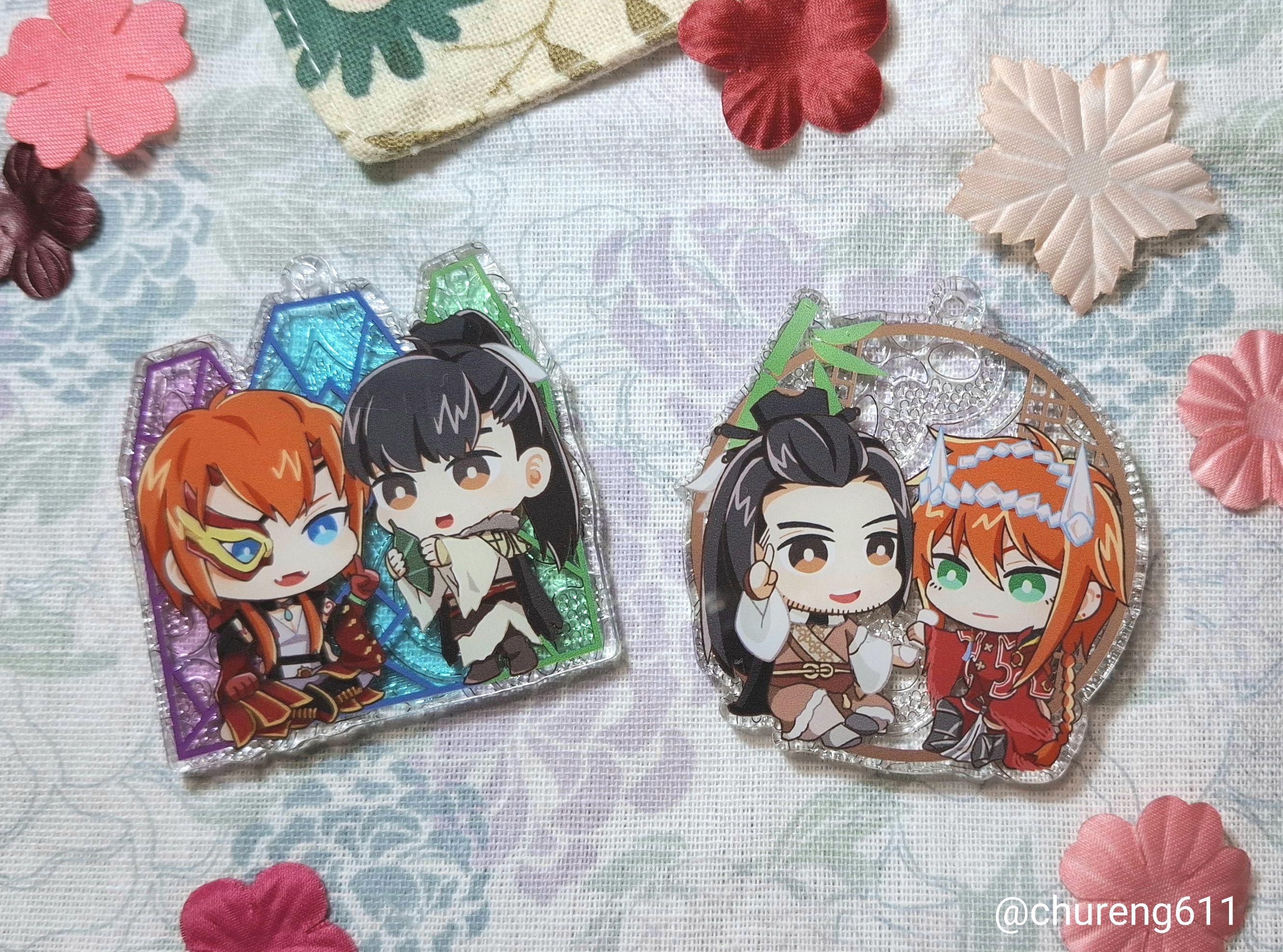 《東離劍遊紀》海棠窗花壓克力吊飾