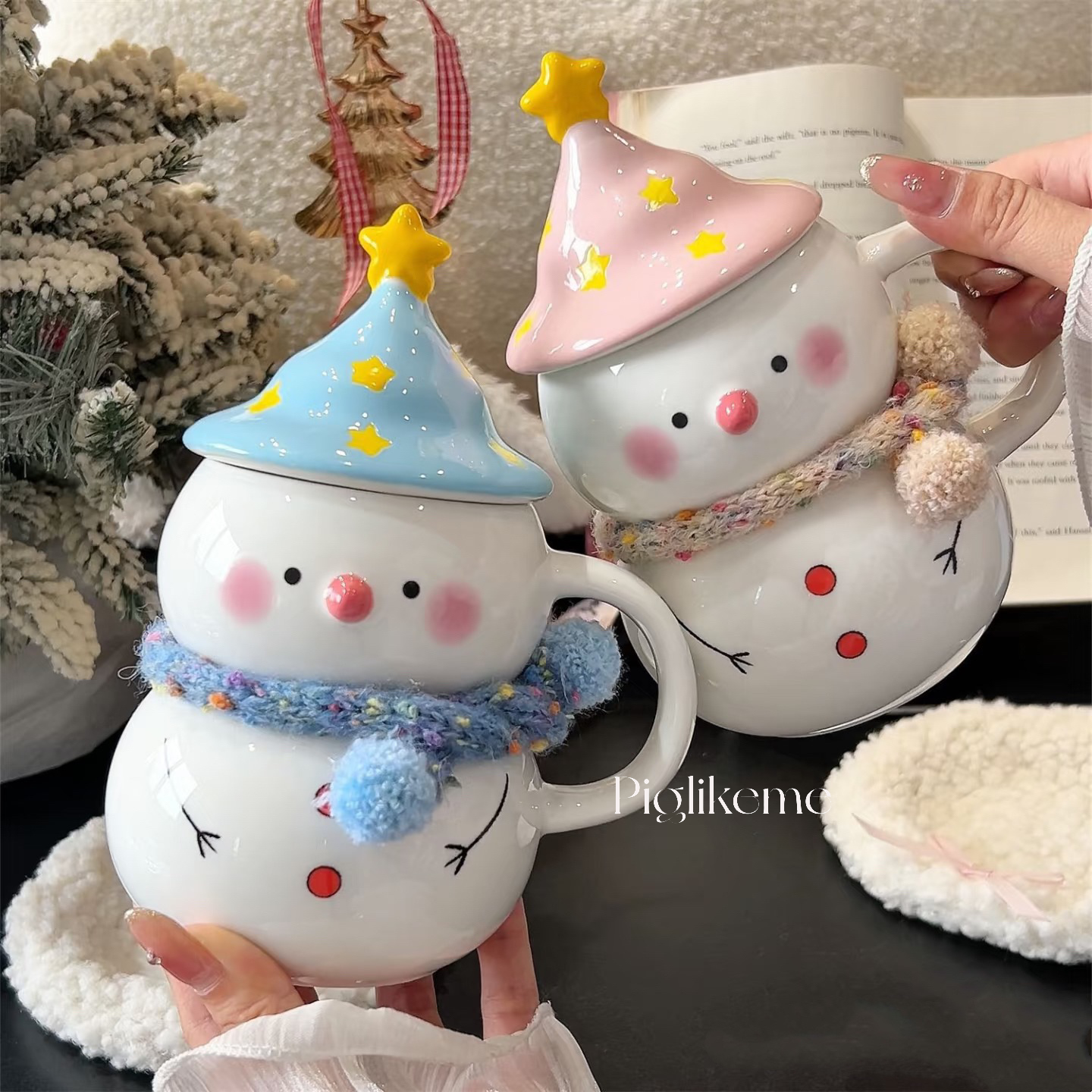 Piglikeme| 𝙇𝙚𝙩 𝙞𝙩 𝙨𝙣𝙤𝙬~⛄️ 𝟮𝟬𝟮𝟱 𝗻𝗲𝘄雪人造型陶瓷馬克杯 
