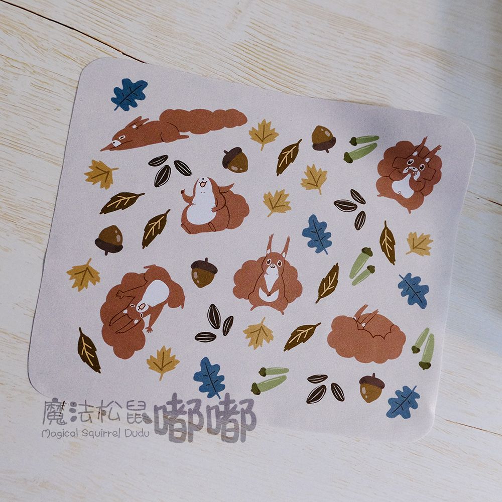 原創《魔法松鼠嘟嘟》【布製品】束口袋、零錢包、眼鏡布