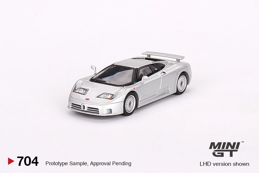 ＜阿爾法＞MINI GT No.704 Bugatti EB110 GT Grigio Chiaro