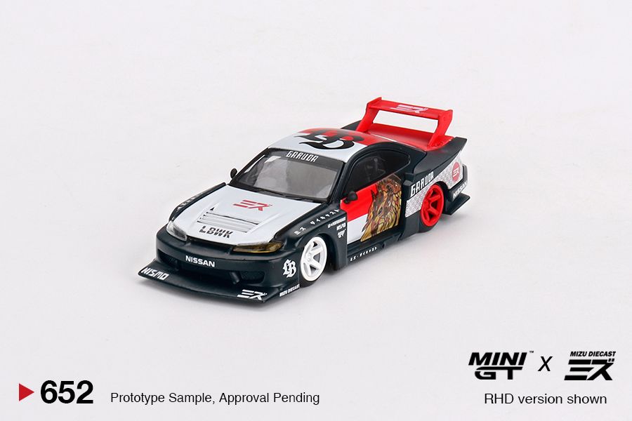 ＜阿爾法＞MINI GT No.652 MIZU Diecast LB Nissan SILVIA （S15）