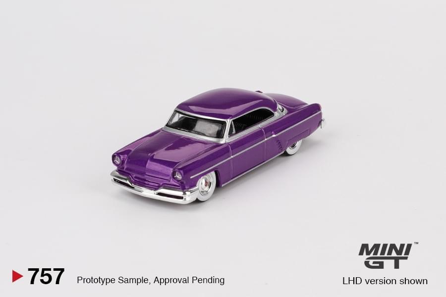 ＜阿爾法＞MINI GT No.757 Lincoln Capri Hot Rod 1954 Purple Metall