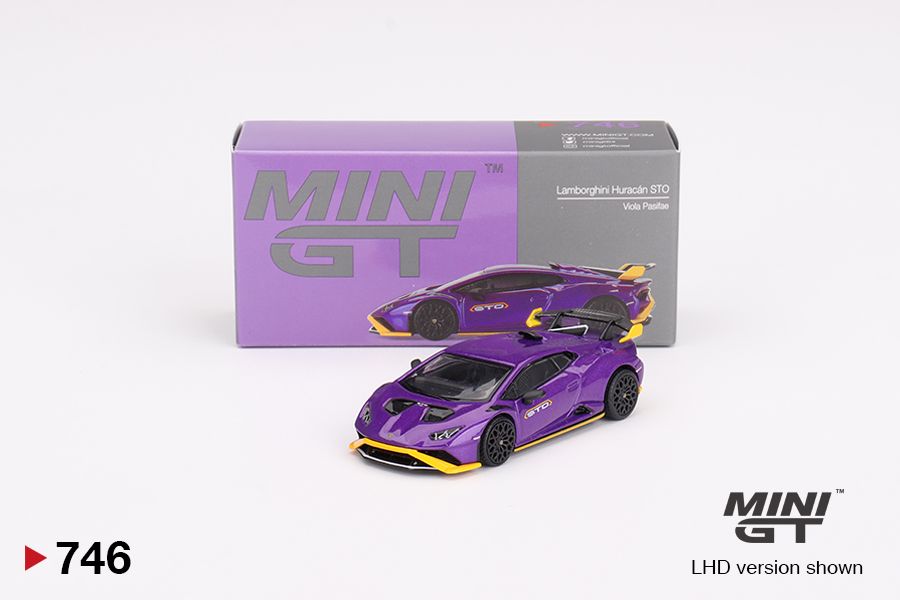 ＜阿爾法＞MINI GT No.746 Lamborghini Huracán STO Viola Pasifae