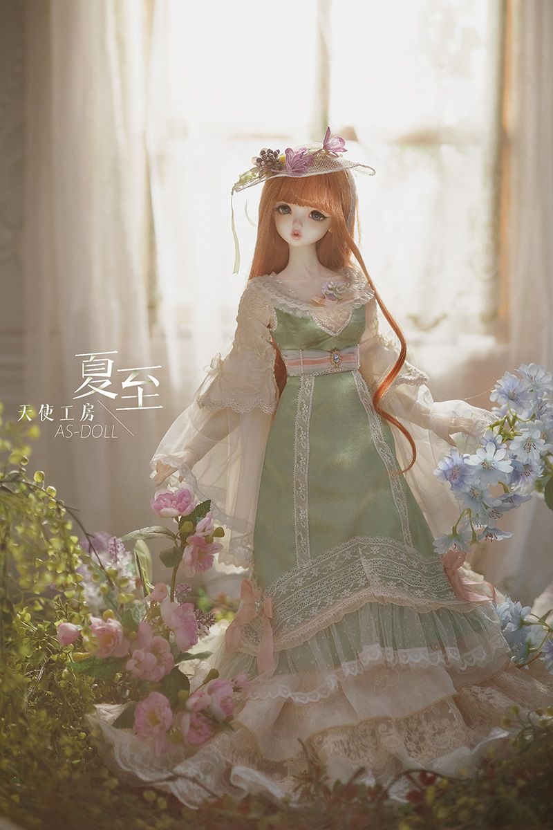DOLLSVILLA AS現貨 夏至復古洋裝 青荷 CL3200415 （三分女尺寸）