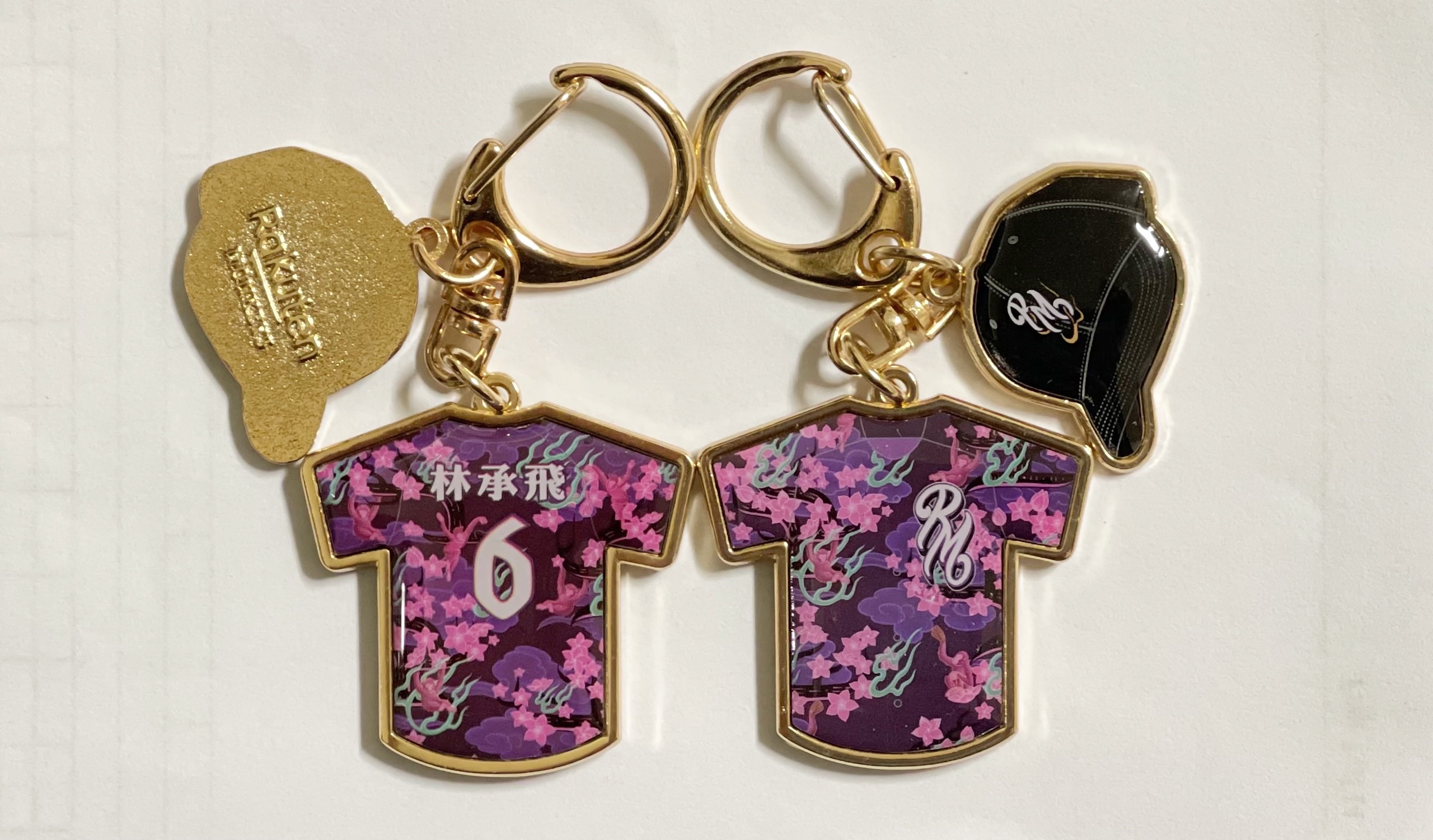 2021樂天桃猿動紫趴球員鑰匙圈（限量金邊）