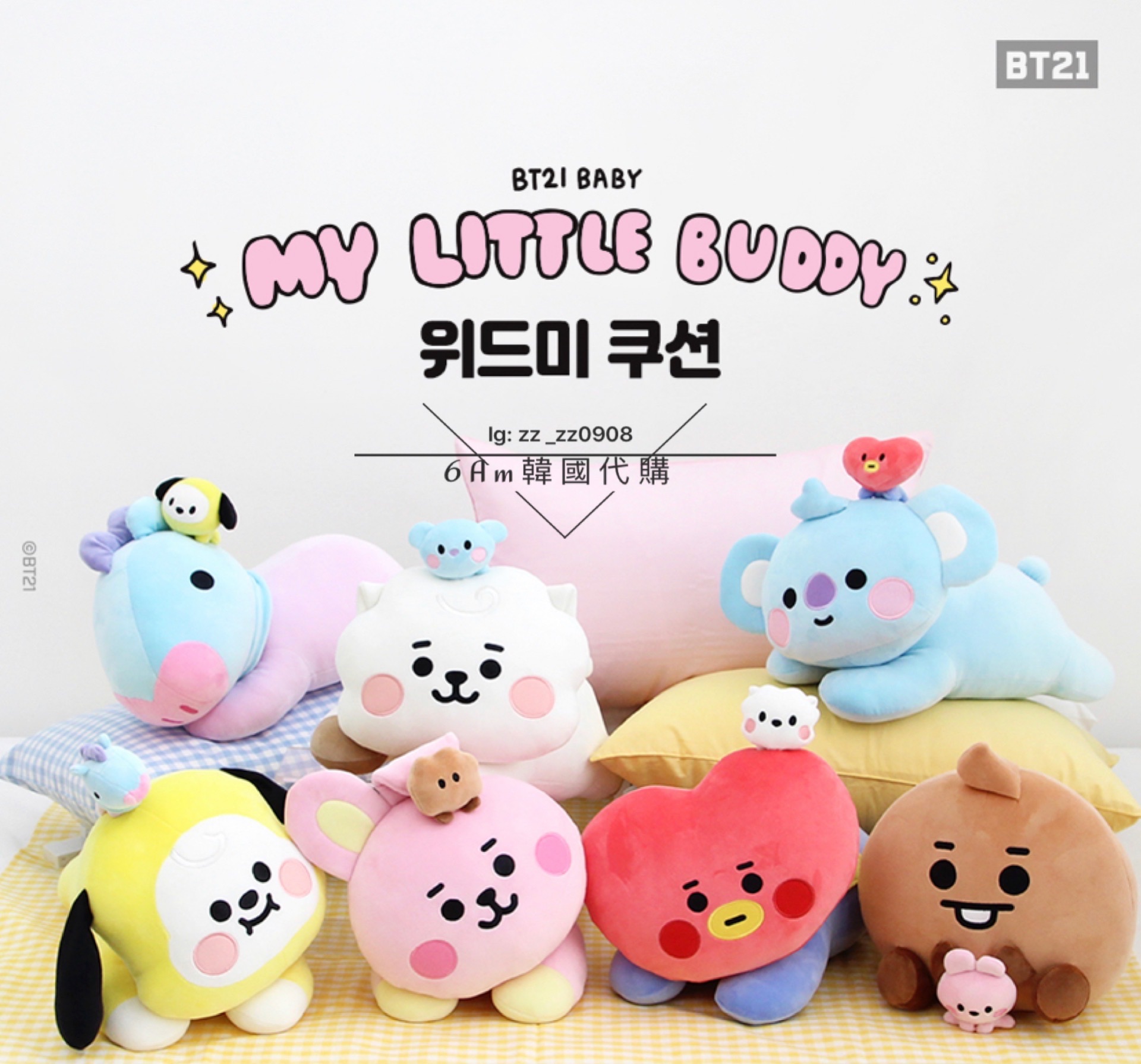 預購*BT21 寶寶趴娃 頭頂趴娃 寶寶毛毯