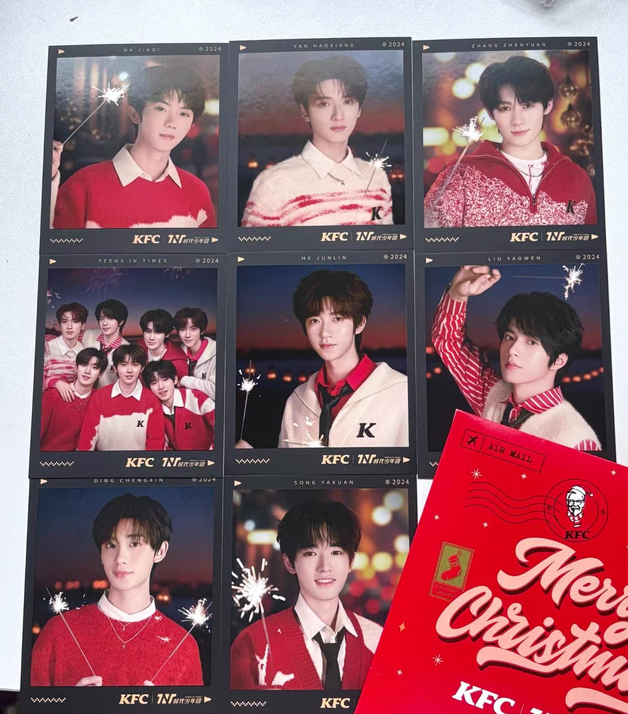 時代少年團聖誕系列肯德基明信片
