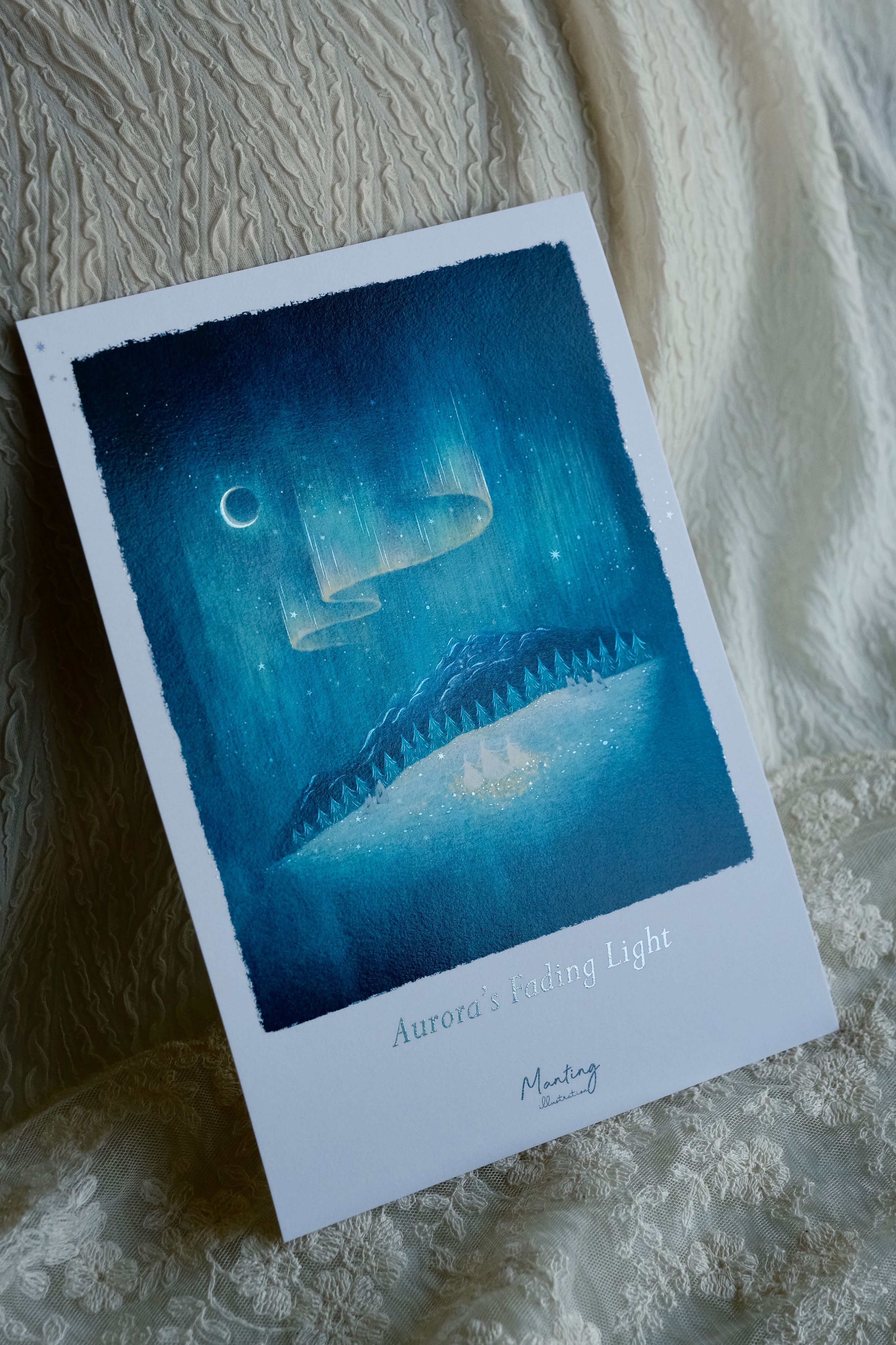 雷射畫卡 15x21cm （A5） - Aurora’s fading light